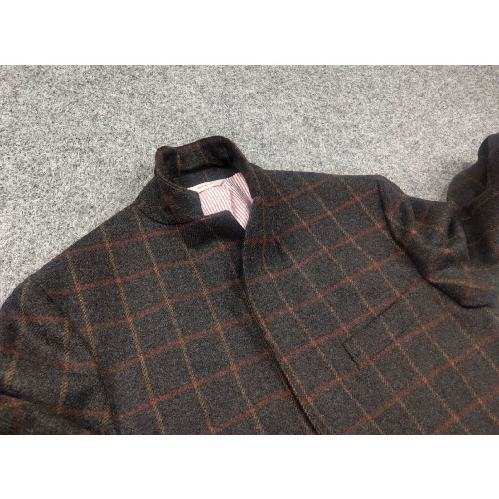 Brooks Brothers Brooks Brothers Blazer Jacket Men Regular Wool Brown Check 2 Button 2 Piece Vintage No XS LX? Size 42R - 6 Thumbnail