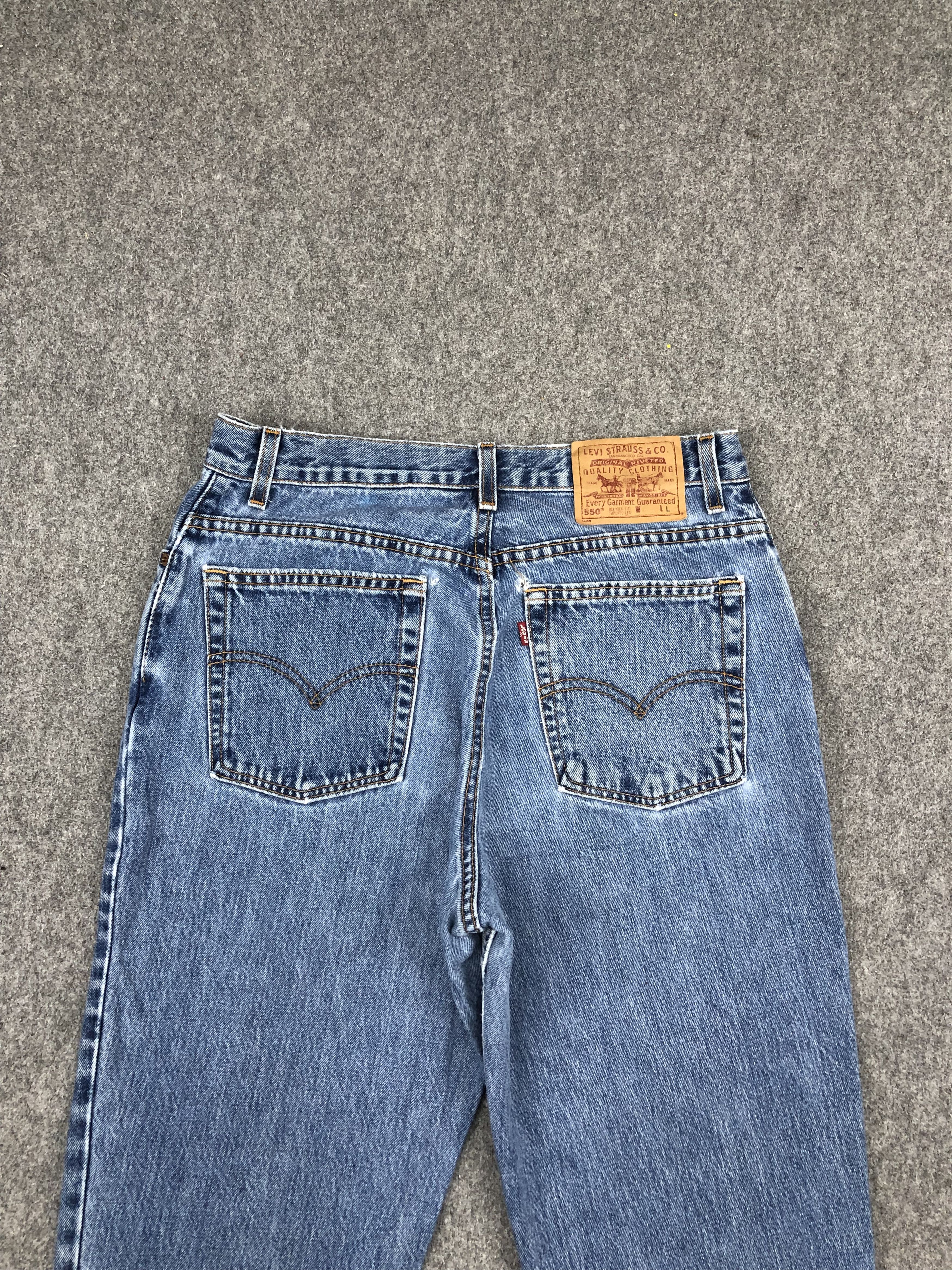 Levi's Vintage 90s Levis 550 Light Blue Jeans DP1682 Size US 31 - 4 Thumbnail