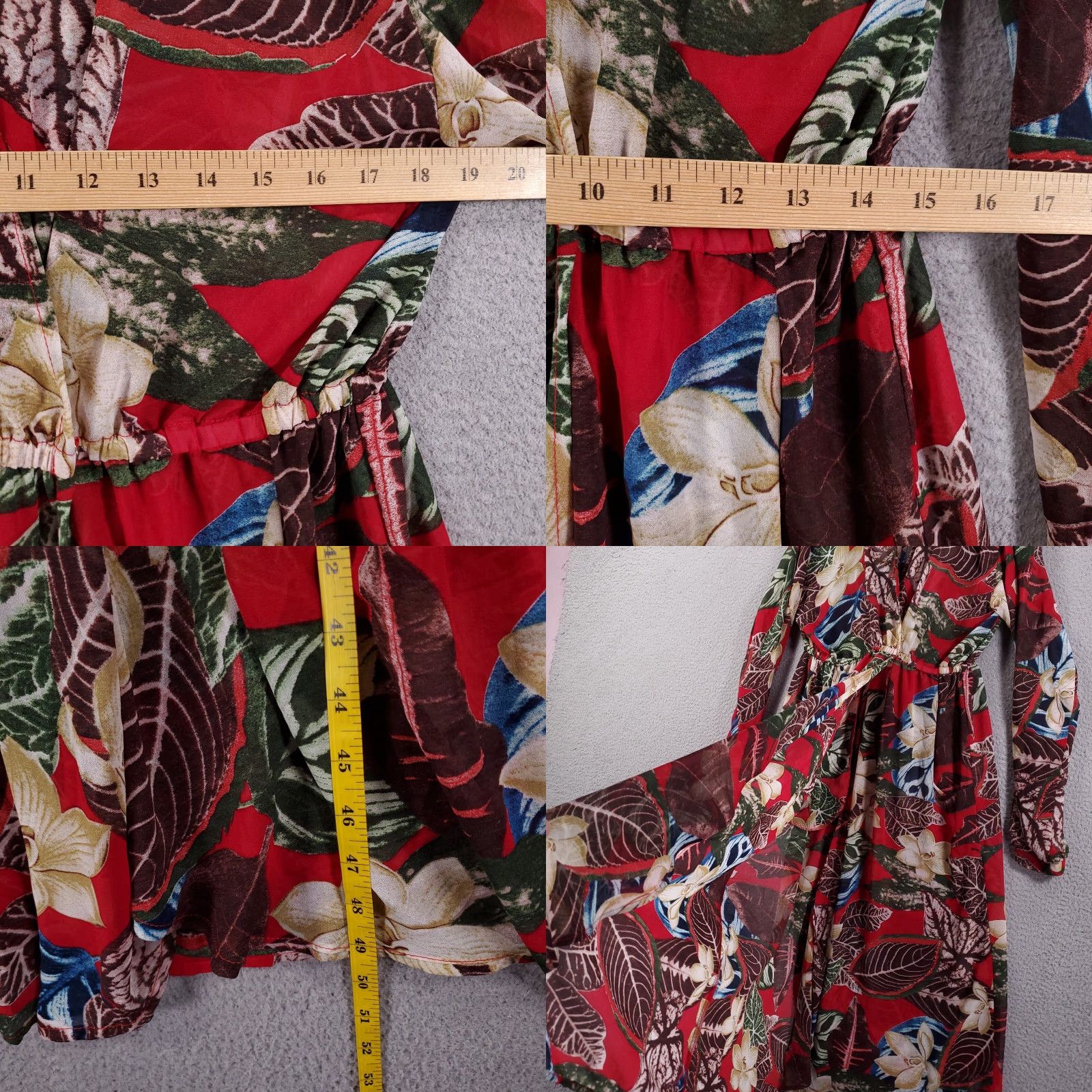 Vintage Umgee Dress Womens Large Floral Maxi Sheer Tropical Beach Cruise Size L / US 10 / IT 46 - 8 Thumbnail