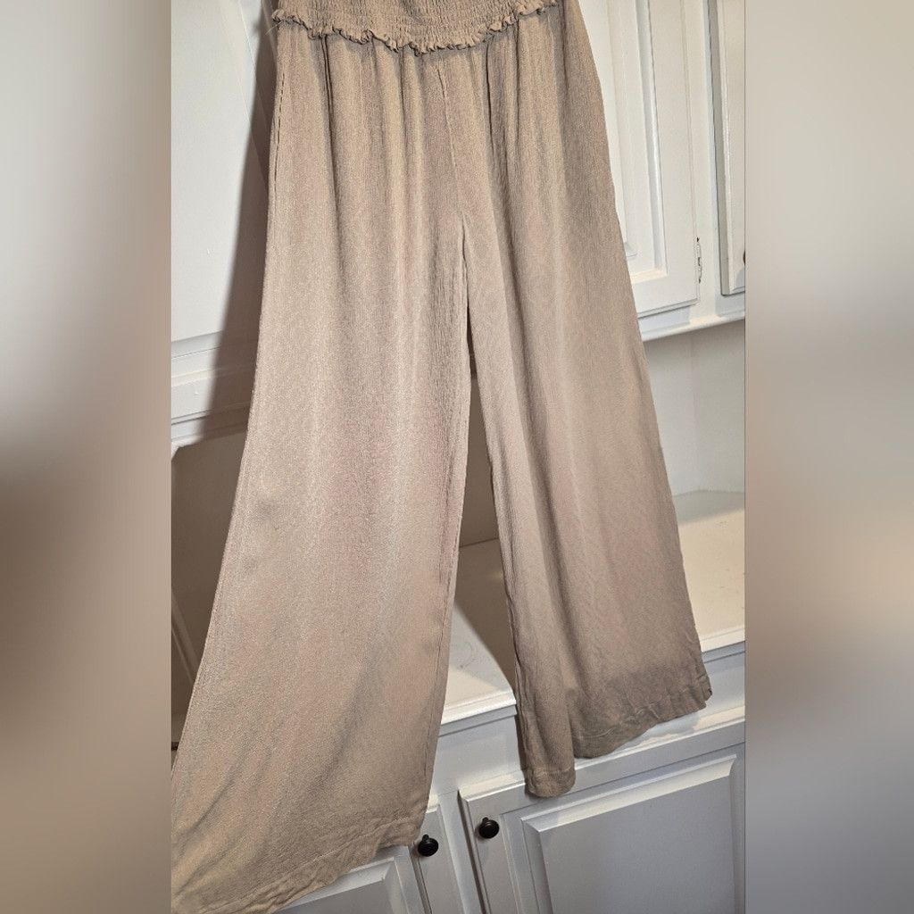 Anthropologie Anthropologie Mustard Seed NWT Wide Leg Pants Smocked Waist Size 27" / US 4 / IT 40 - 2 Thumbnail