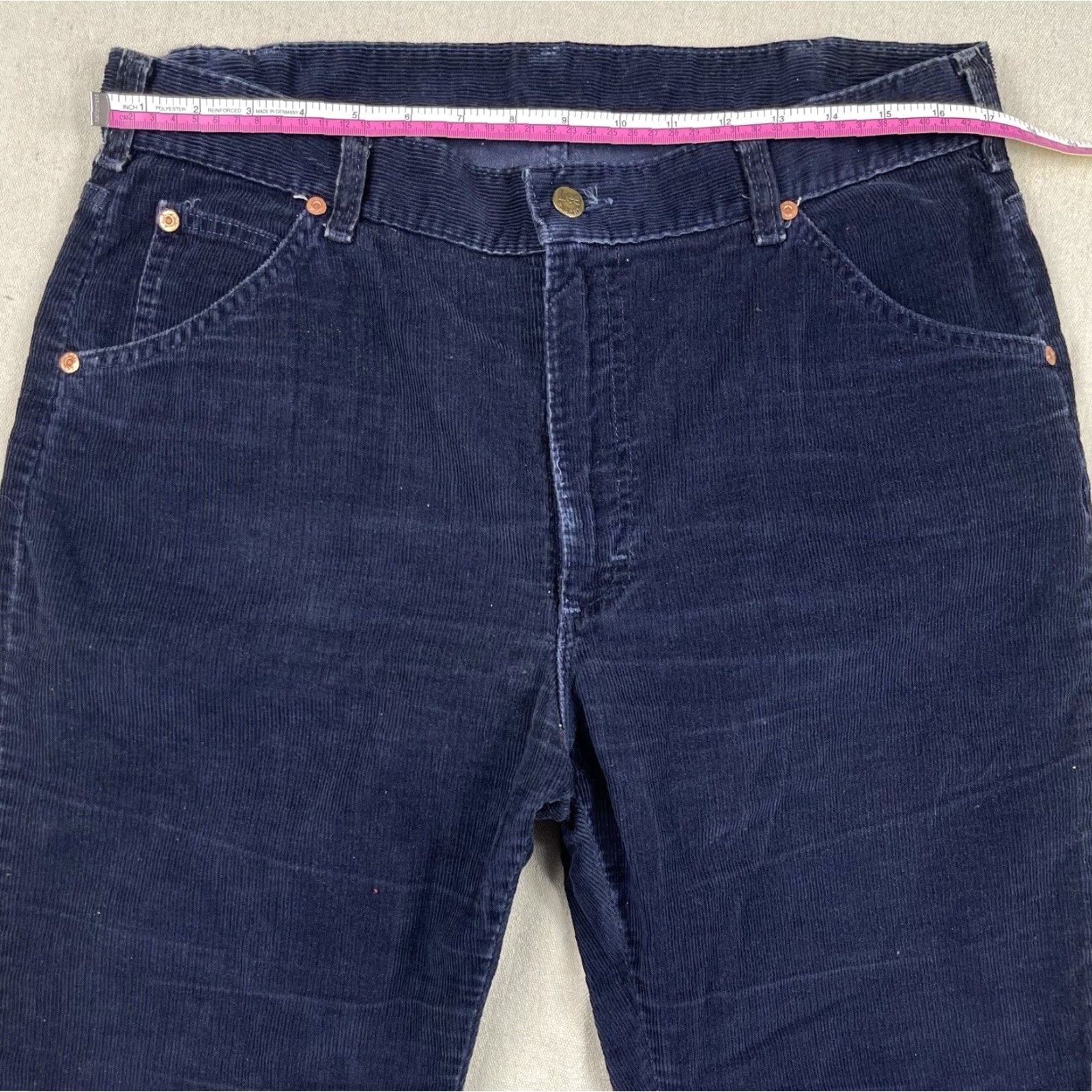 Lee VINTAGE Lee Riders Corduroy Pants 36x32 Blue Union USA Made Mens Workwear Size US 36 / EU 52 - 6 Thumbnail
