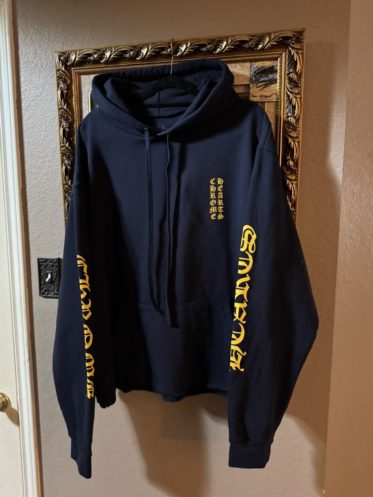 Chrome Hearts Chrome Hearts Navy Vertical Hoodie Size US XXL / EU 58 / 5 - 2 Thumbnail