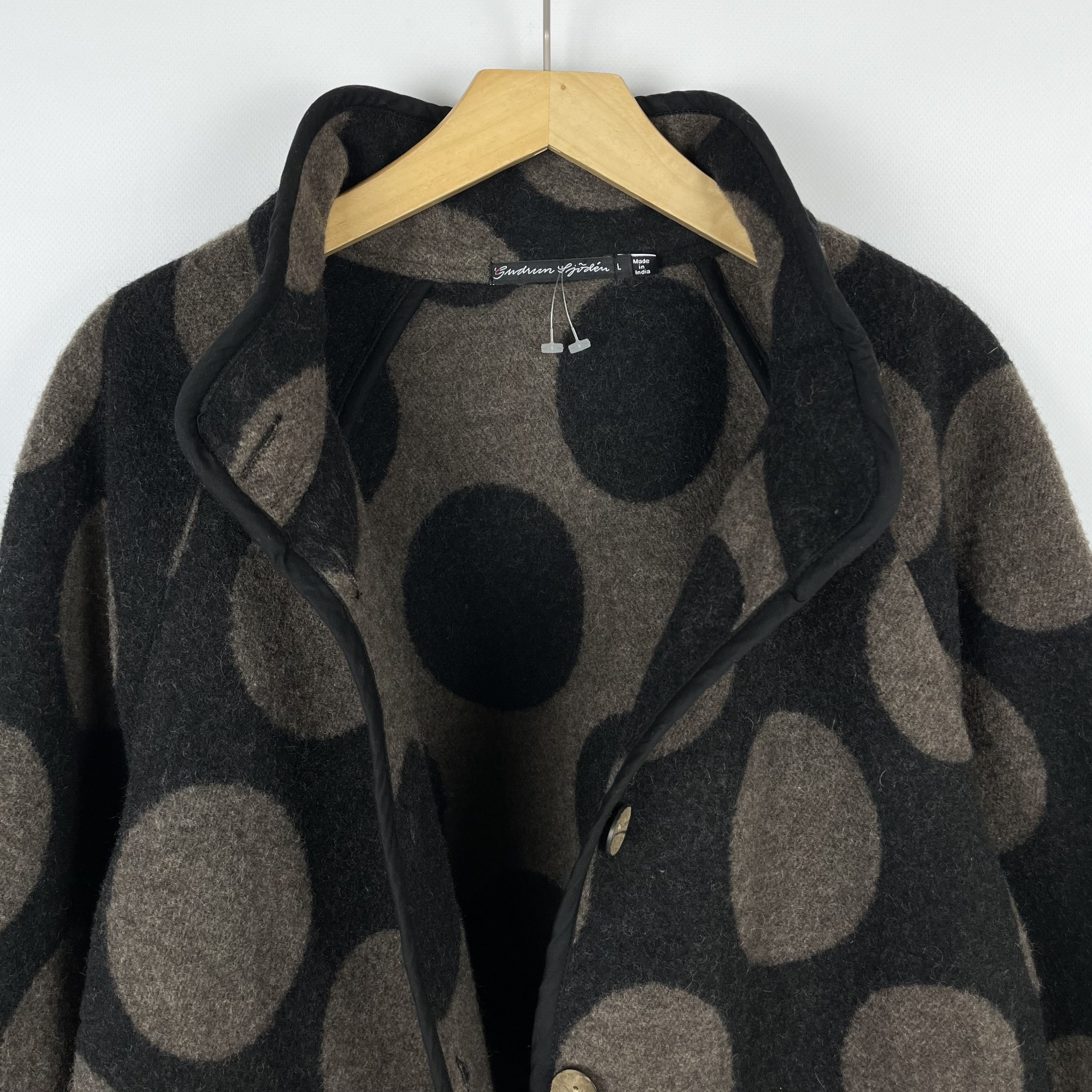 Gudrun Sjoden Ladies Gudrun Sjoden Polka Dot Wool Coat Size L / US 10 / IT 46 - 11 Thumbnail