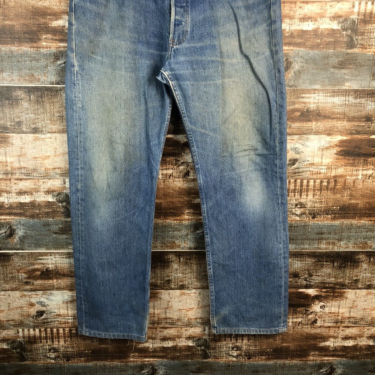 Levi's Levis 501 vintage ripped Blue Denim Pants #A2578 Size US 37 - 3 Thumbnail