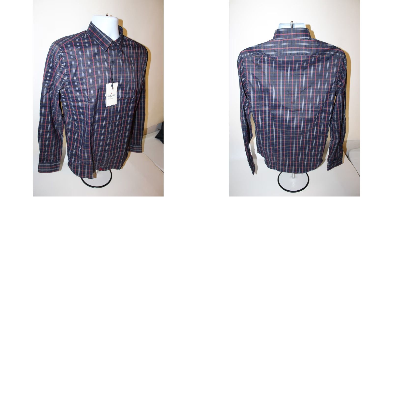UNTUCKit UNTUCKit Valencay Long Sleeve Button Down Shirt M Slim Multicolor Plaid Men Size US M / EU 48-50 / 2 - 8 Thumbnail