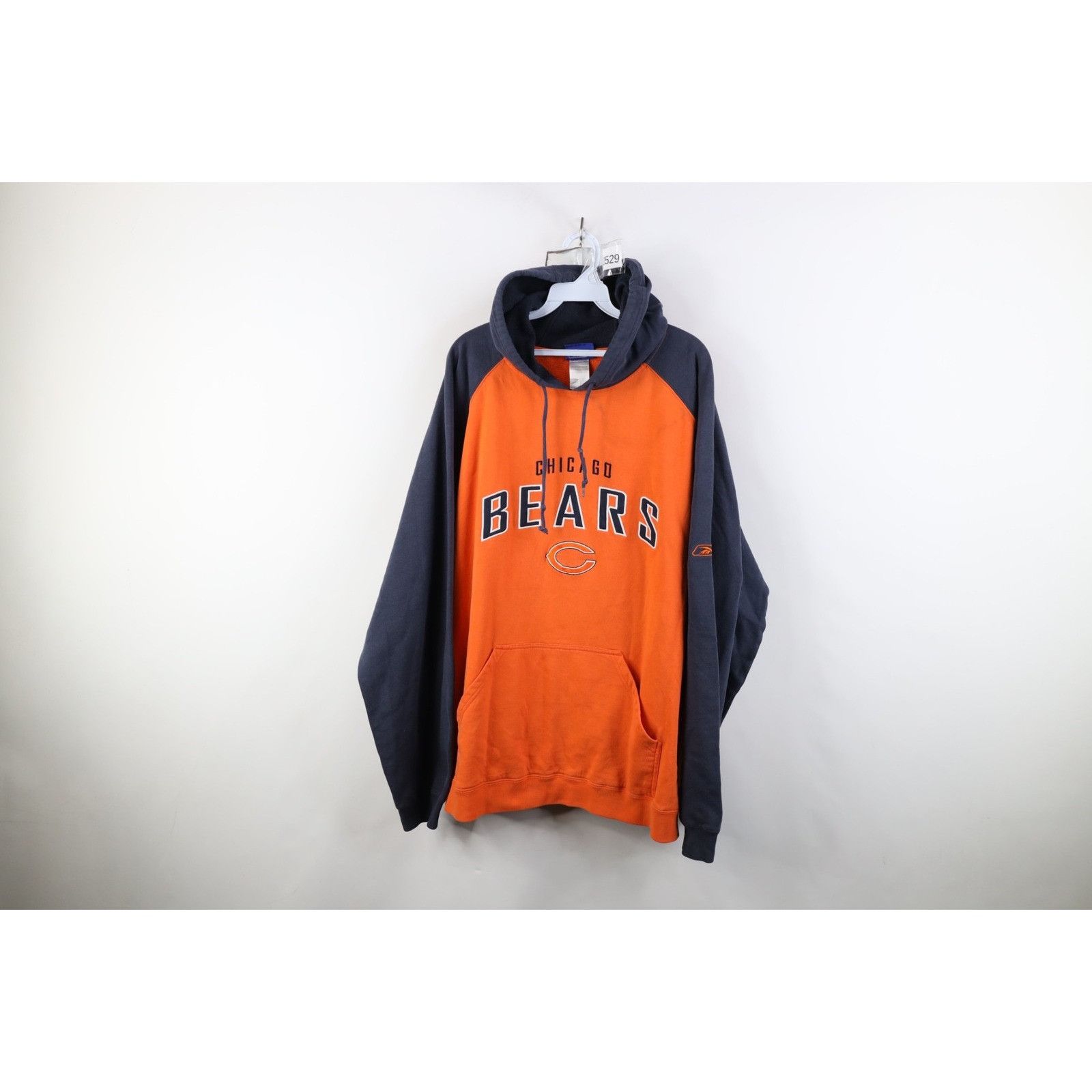 Reebok Vintage Reebok Faded Spell Out Chicago Bears Football Hoodie Size US XL / EU 56 / 4 - 1 Thumbnail
