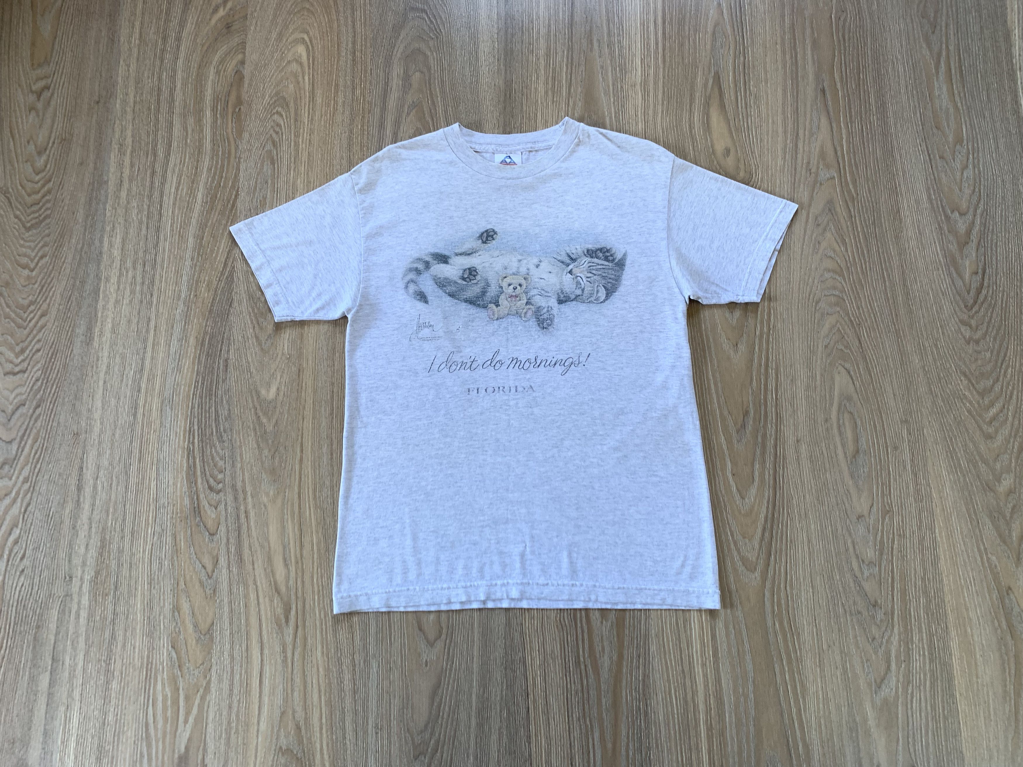 Alstyle × Vintage Vintage Alstyle I Don't Do Morning Bob Harrison Cat T Shirt Size US M / EU 48-50 / 2 - 2 Thumbnail