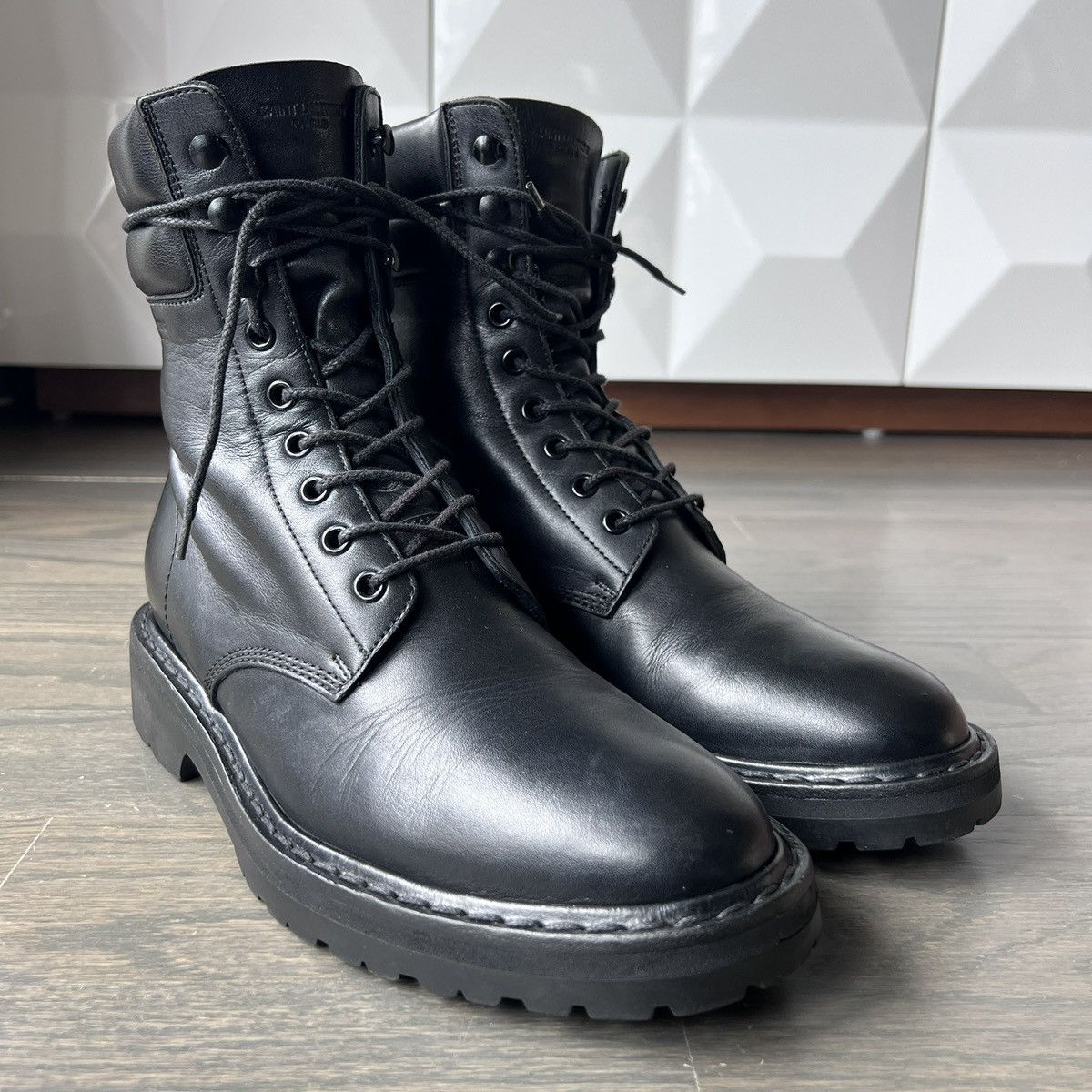 Saint Laurent Paris Saint Laurent Paris Hedi AW15 Trekker Boots Black Leather Size US 8 / EU 41 - 5 Thumbnail