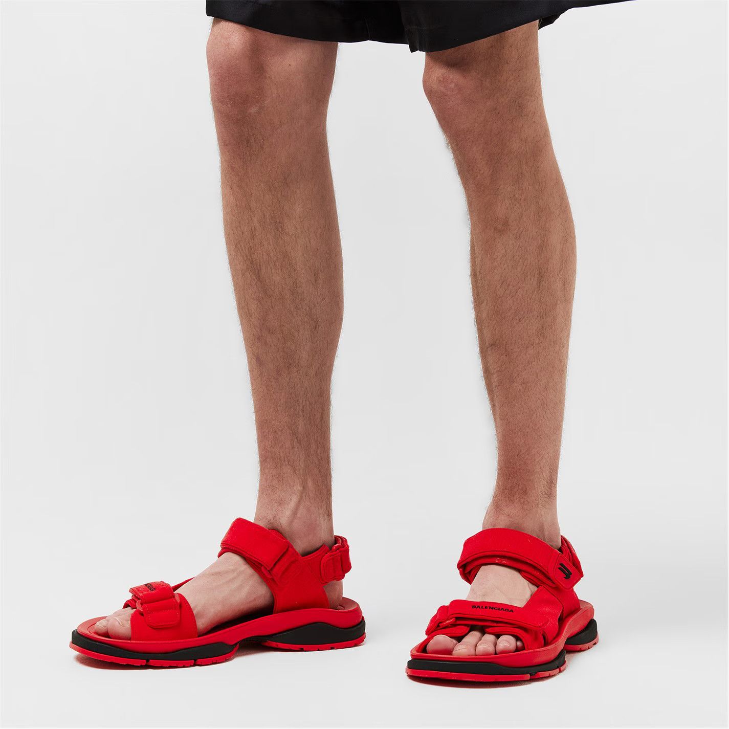 Balenciaga o1g2r1mq0226 Flat Sandals In Red Size US 13 / EU 46 - 3 Thumbnail