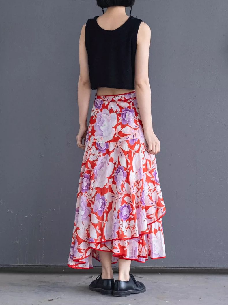 Kenzo KENZO sizeM Floral flowers wrap around the skirt vintage Size 25" / US 0 / IT 36 - 3 Thumbnail