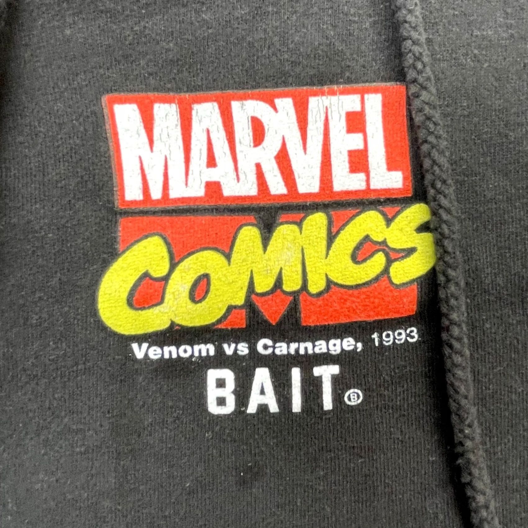 Vintage Marvel Hoodie Men XL Black Venom Carnage Comics Graphic Print Pullover Hooded Casual Sweatshirt Size US XL / EU 56 / 4 - 5 Thumbnail