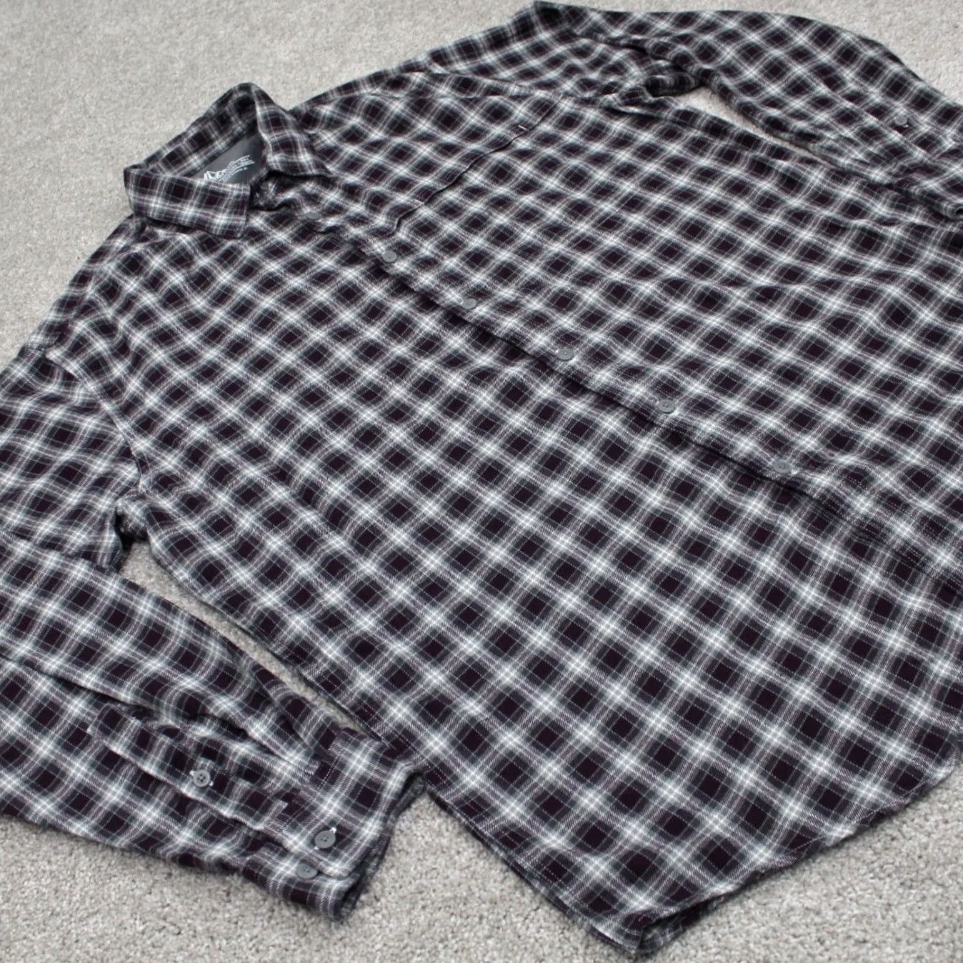 Croft & Barrow Croft & Barrow Shirt Mens XL Blue/White Quick Dry Flannel Vented S/S Button Up Size US XL / EU 56 / 4 - 6 Thumbnail