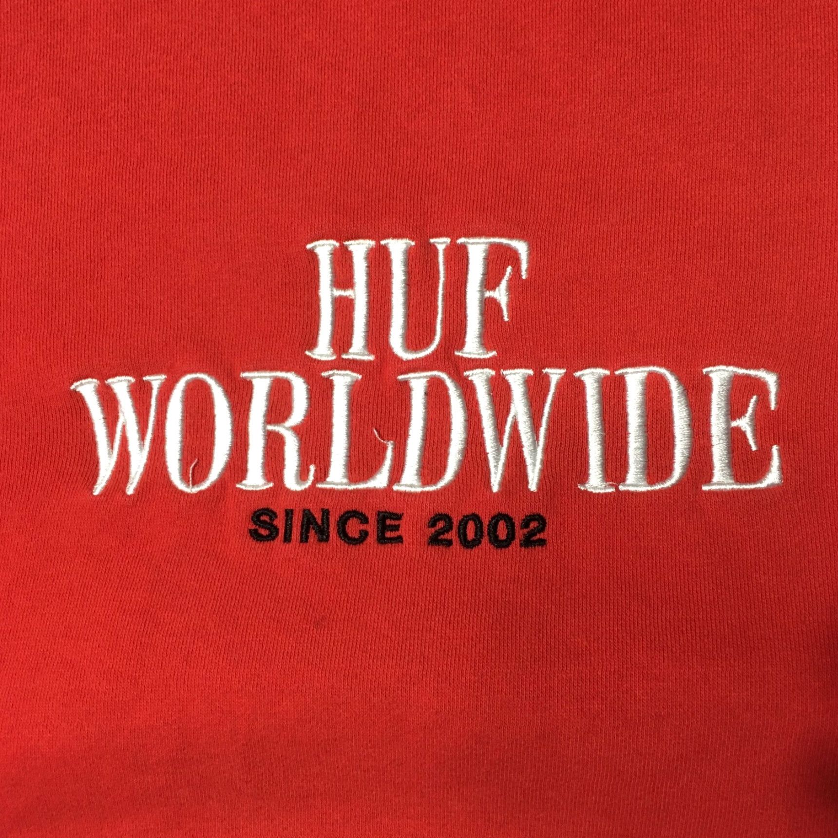 Huf VINTAGE HUF Hoodie Adult L Red Logo Sweatshirt Sweater Skater Size US L / EU 52-54 / 3 - 3 Thumbnail