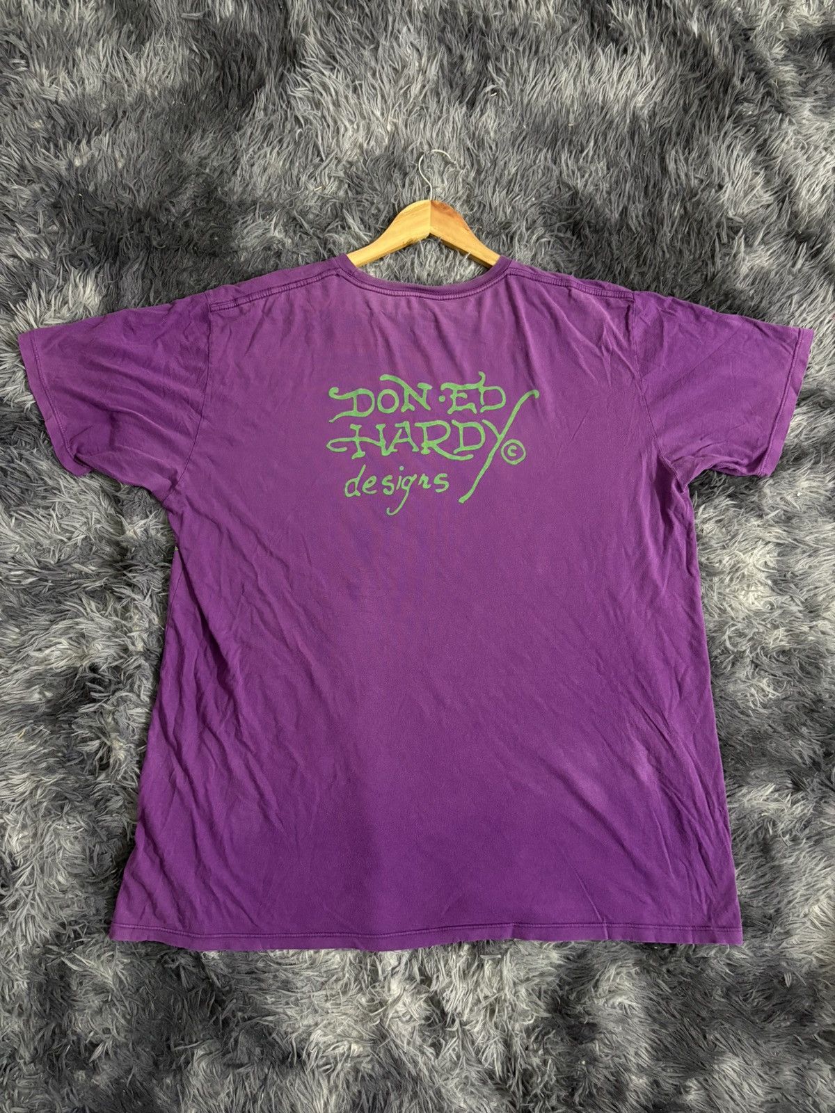 Ed Hardy 🔥HOT🔥VINTAGE ED HARDY BU CHRISTIAN AUDIGER BIG PRINT TEE Size US XXL / EU 58 / 5 - 8 Thumbnail