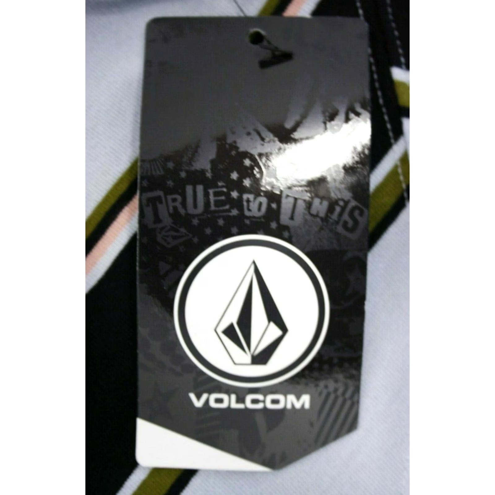 Volcom Volcom Men's Pale Blue Laney Crew S/S T-Shirts S06 (S) | Volcom Shirt, Short Sleeve, Logo, Striped, 60% Cotton 40% Polyester, Vintage No Size US S / EU 44-46 / 1 - 7 Thumbnail