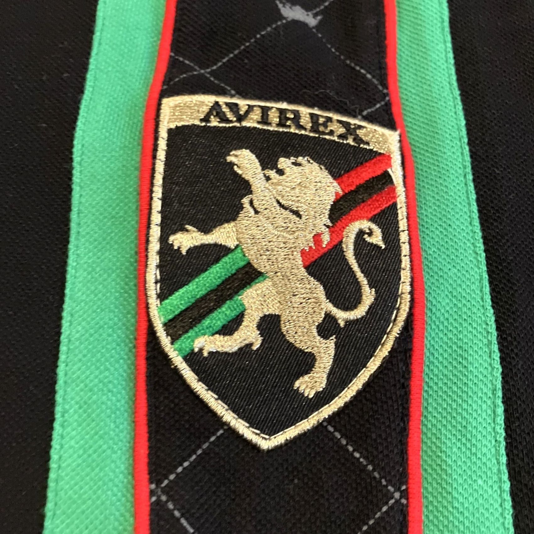 Avirex VINTAGE Avirex Polo XL Black Lion Print Embroidered Short Sleeve NWT Men Size US XL / EU 56 / 4 - 3 Thumbnail