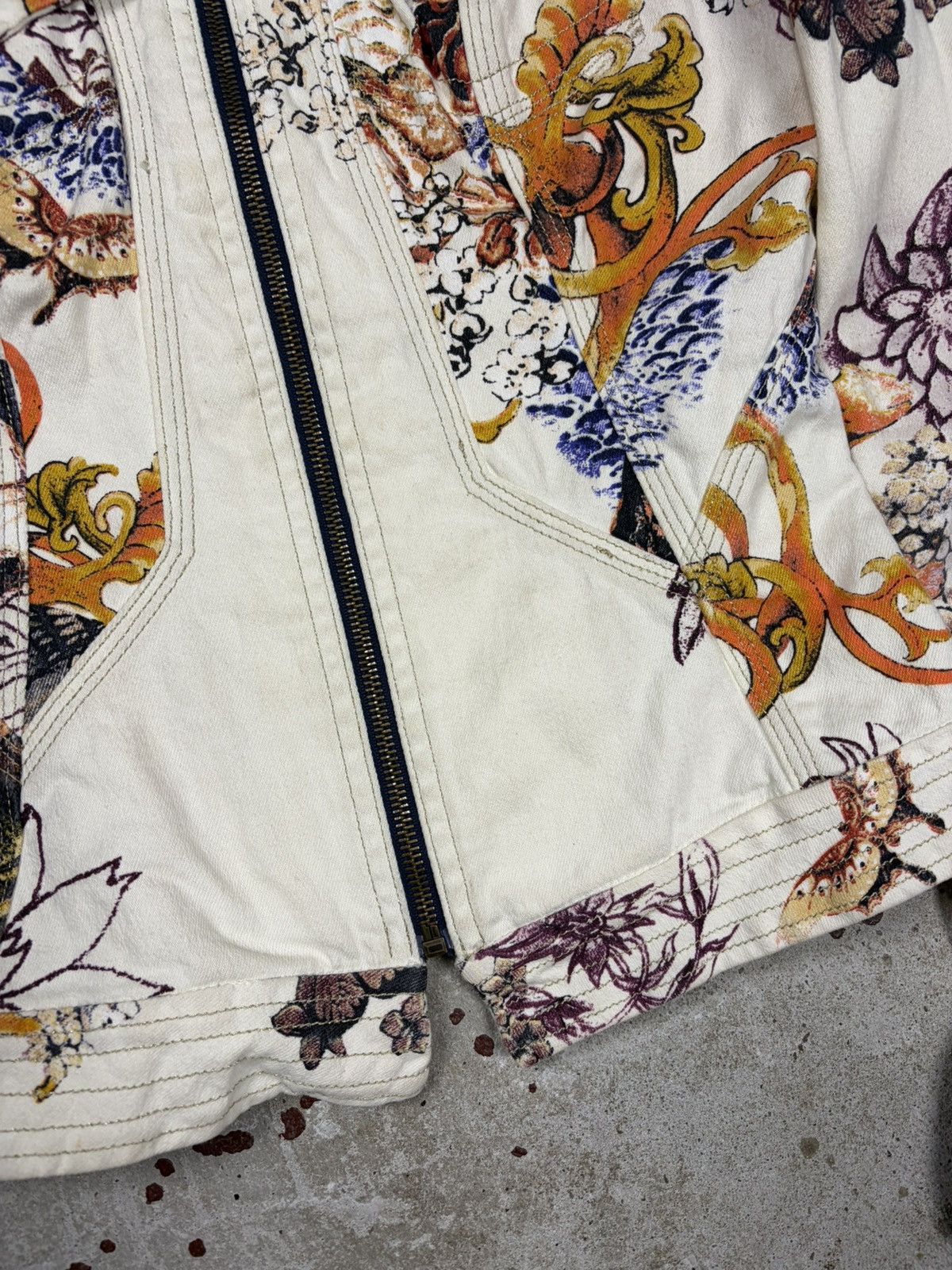 Just Cavalli 2000s Just Cavalli Roberto Multi Print Jeans Jacket Denim Size XS / US 0-2 / IT 36-38 - 7 Thumbnail
