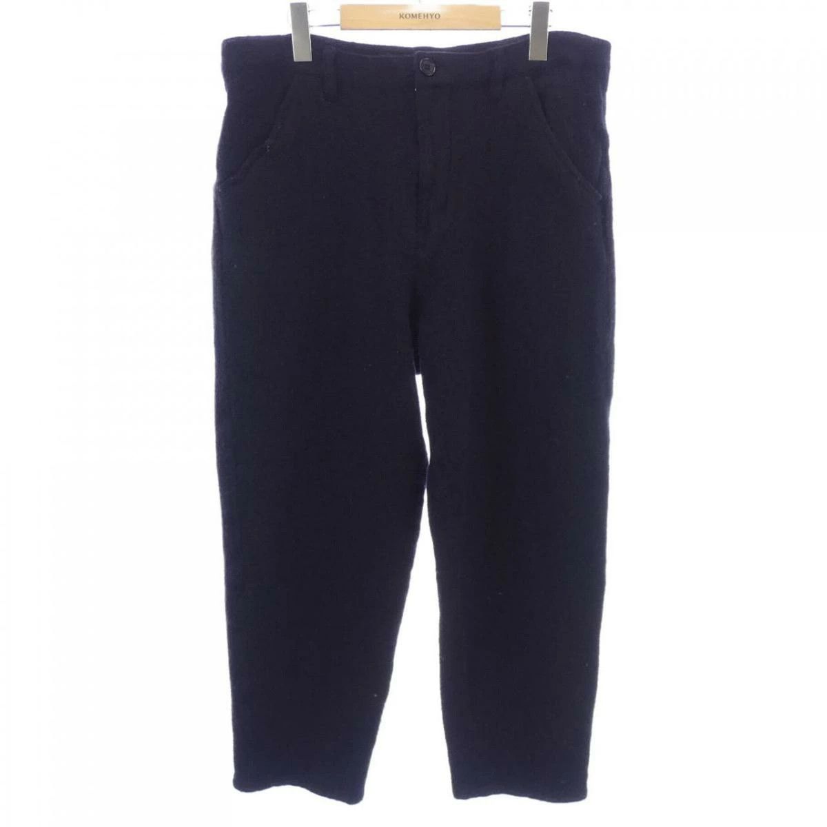 Comme des Garcons SHIRT Cropped Pants Wool Plain Zipper Wide Design Navy Size US 34 / EU 50 - 1 Thumbnail