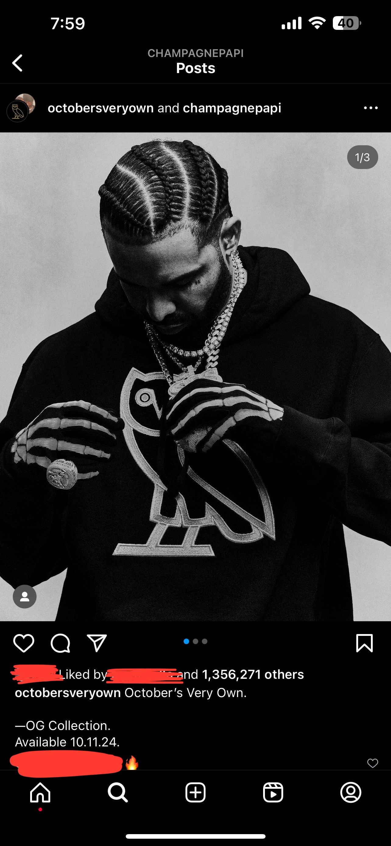 Drake OVO OG OWL HOODIE 2024 BRAND NEW IN HAND Size US XXL / EU 58 / 5 - 2 Thumbnail