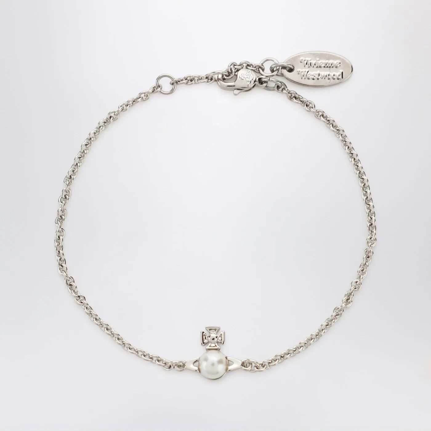 Vivienne Westwood o1d2blof0526 Size: OS / Logo Pearl Bracelet in Metal Size ONE SIZE - 1 Thumbnail