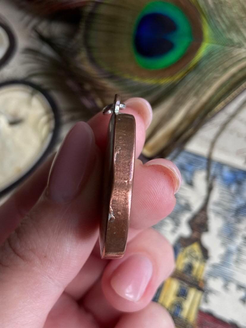 Vintage Vintage Bronze Women's Jewelry Pendant Dry Flowers Resin Size ONE SIZE - 2 Thumbnail