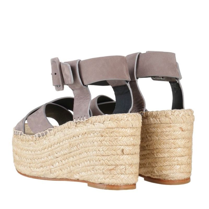 Celine o1y0725 Leather Espadrilles in Gray Size US 6 / IT 36 - 4 Thumbnail