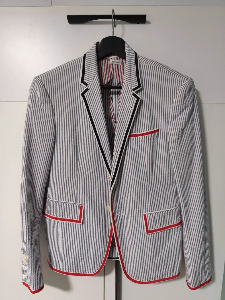 Thom Browne Striped Suit Jacket Size 0 - dmc