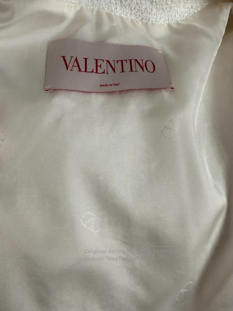 Valentino Valentino Blue and white striped gold women's coat Size L / US 10 / IT 46 - 4 Thumbnail