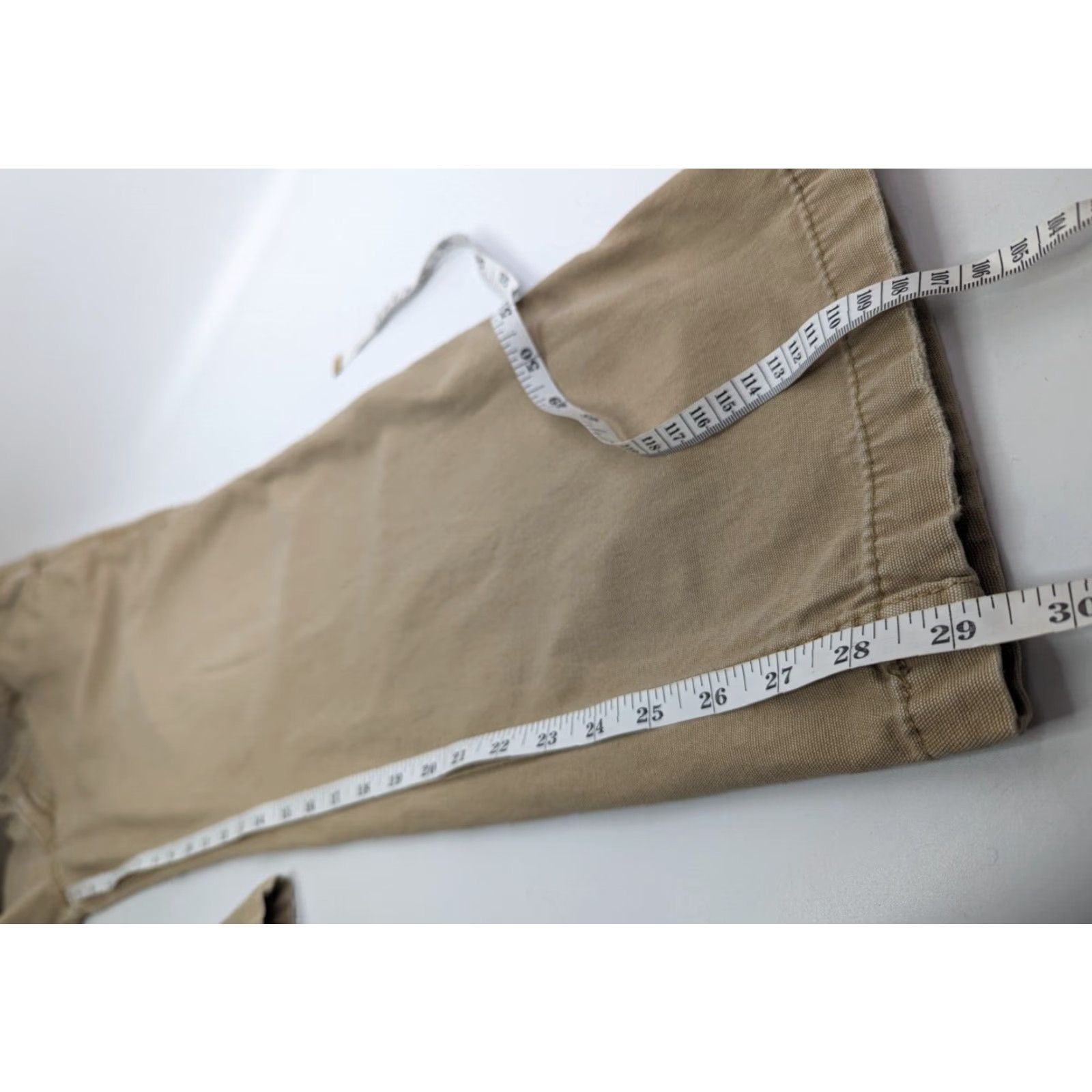 Carhartt Carhartt Pants - 36x30 - Khaki Canvas Relaxed Fit - 5-Pocket Carpenter Workwear Mens Regular Belt Loops Carhartt Logo Size US 36 / EU 52 - 6 Thumbnail