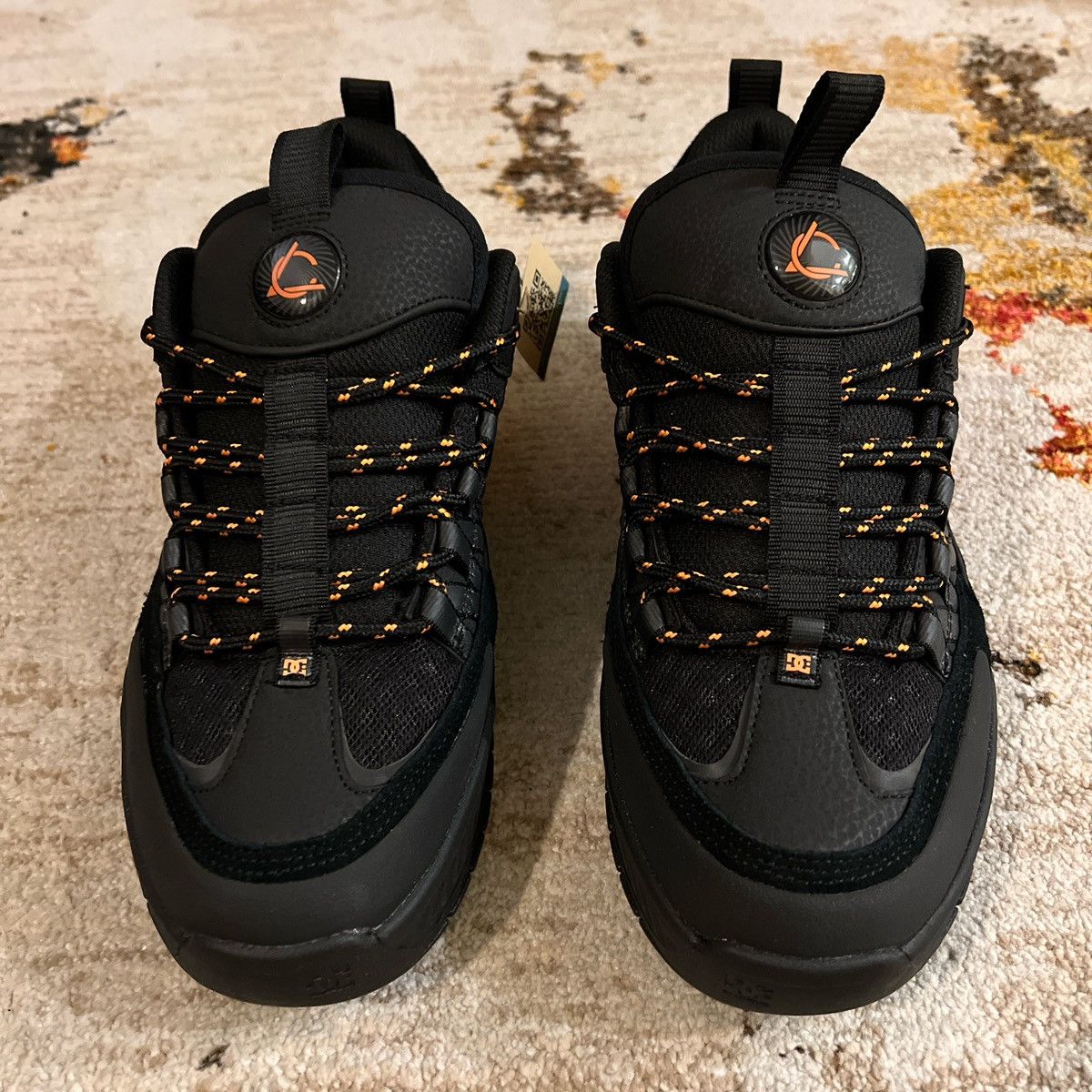 DC DC Lucien Clarke Pro Skate Shoe Black and Orange Colorway Size US 12 / EU 45 - 2 Thumbnail