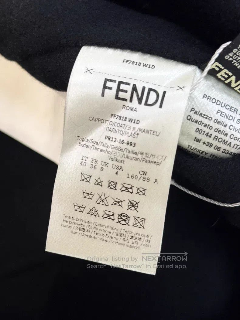 Fendi Fendi Black and white mixed fur with fur pocket black cape Size XS / US 0-2 / IT 36-38 - 4 Thumbnail