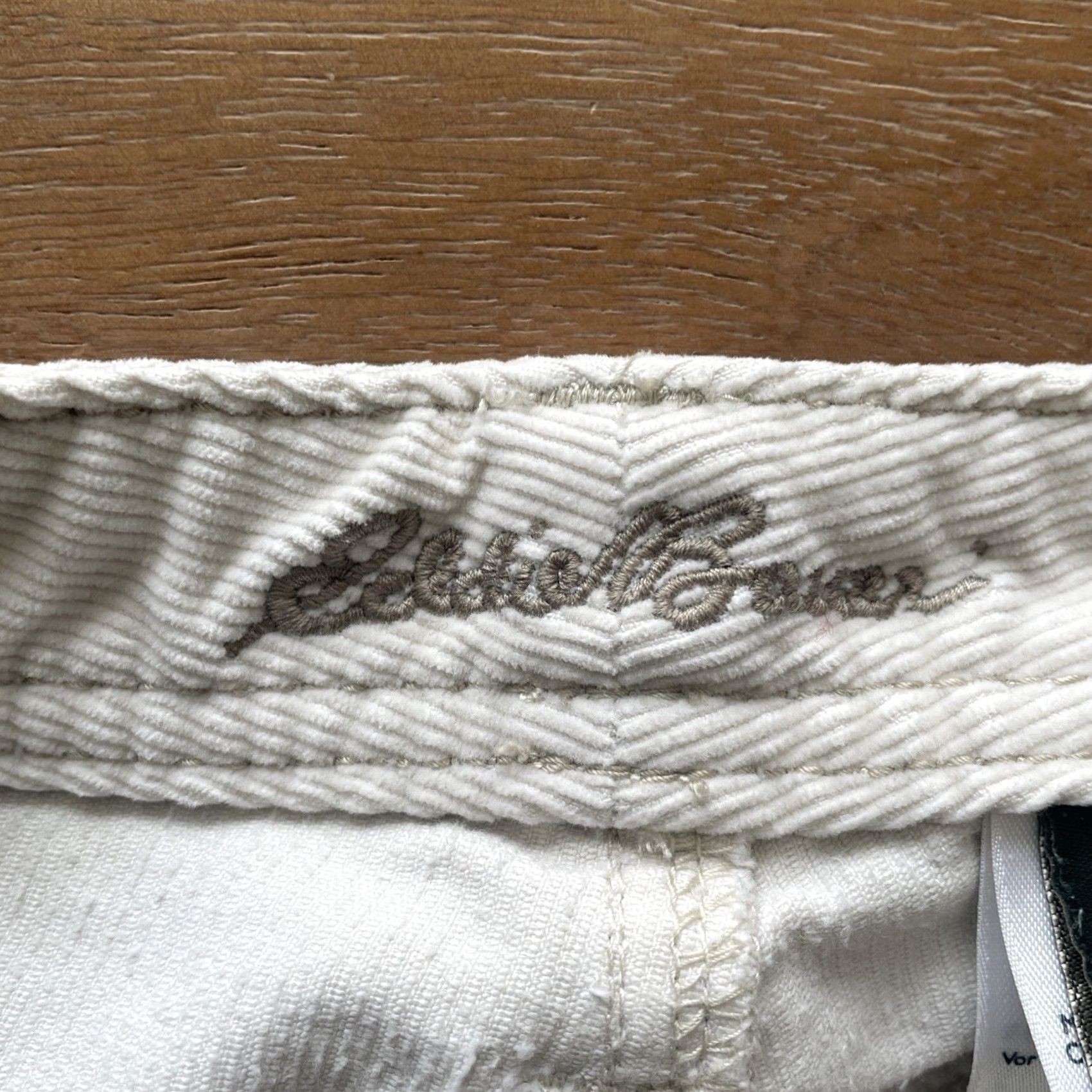 Eddie Bauer VINTAGE Eddie Bauer Flared Corduroy Pants Women's 12P 33x28 Ivory Curvy Retro Y2K Pant Girls? Size 34" / US 12 / IT 48 - 4 Thumbnail