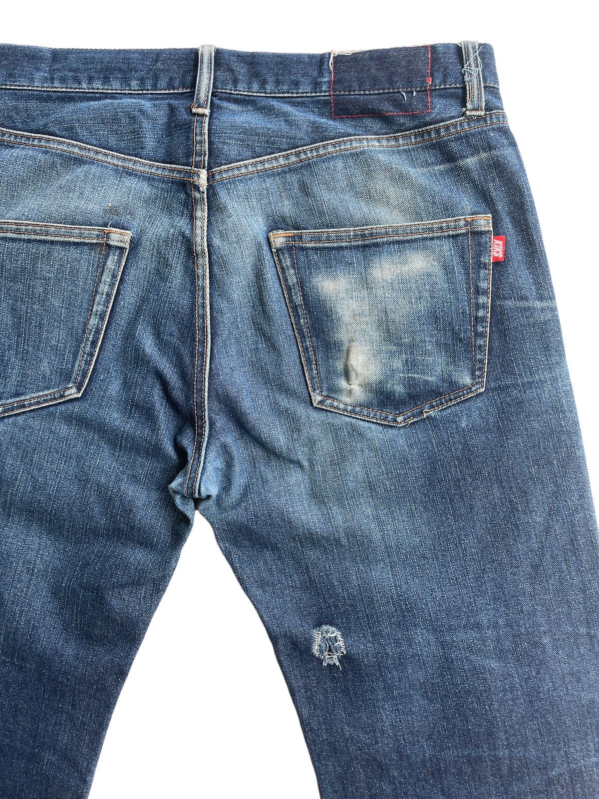 Japanese Brand KIKS TYO Tapered Straight Blue Denim Size US 34 / EU 50 - 10 Thumbnail