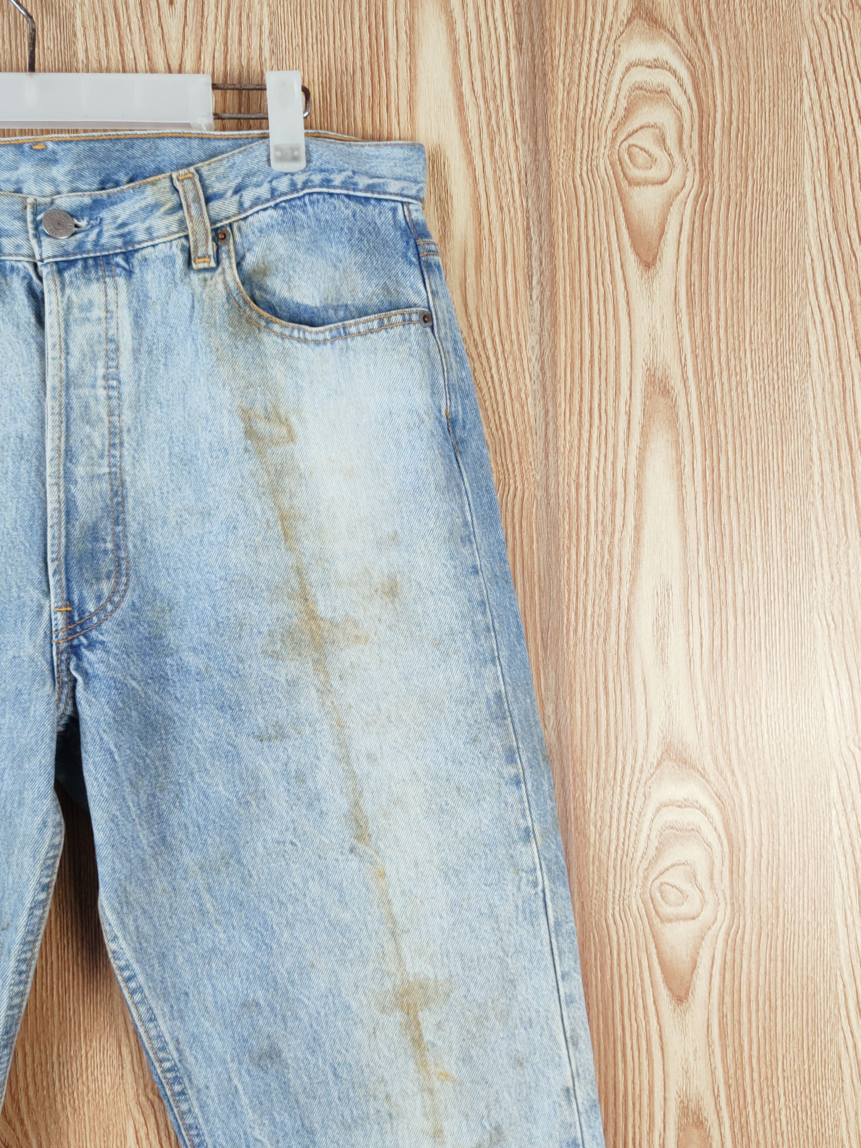 Levi's Levi's Blue Faded vintage Distressed Ripped Jeans #W703 Size US 35 - 5 Thumbnail