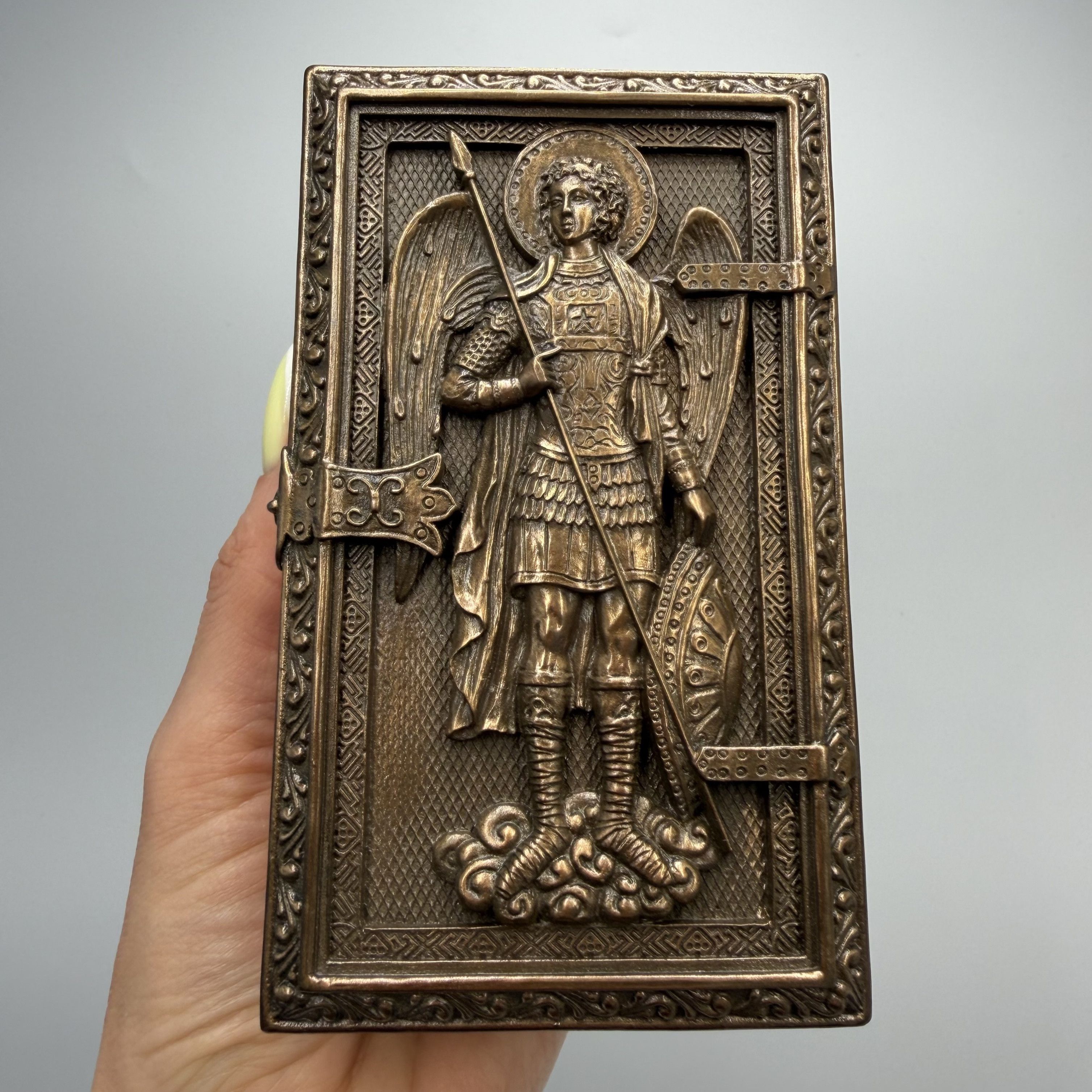 Other Archangel Michael Trinket Box Bronze Finish Jewelry Box Size ONE SIZE - 1 Thumbnail