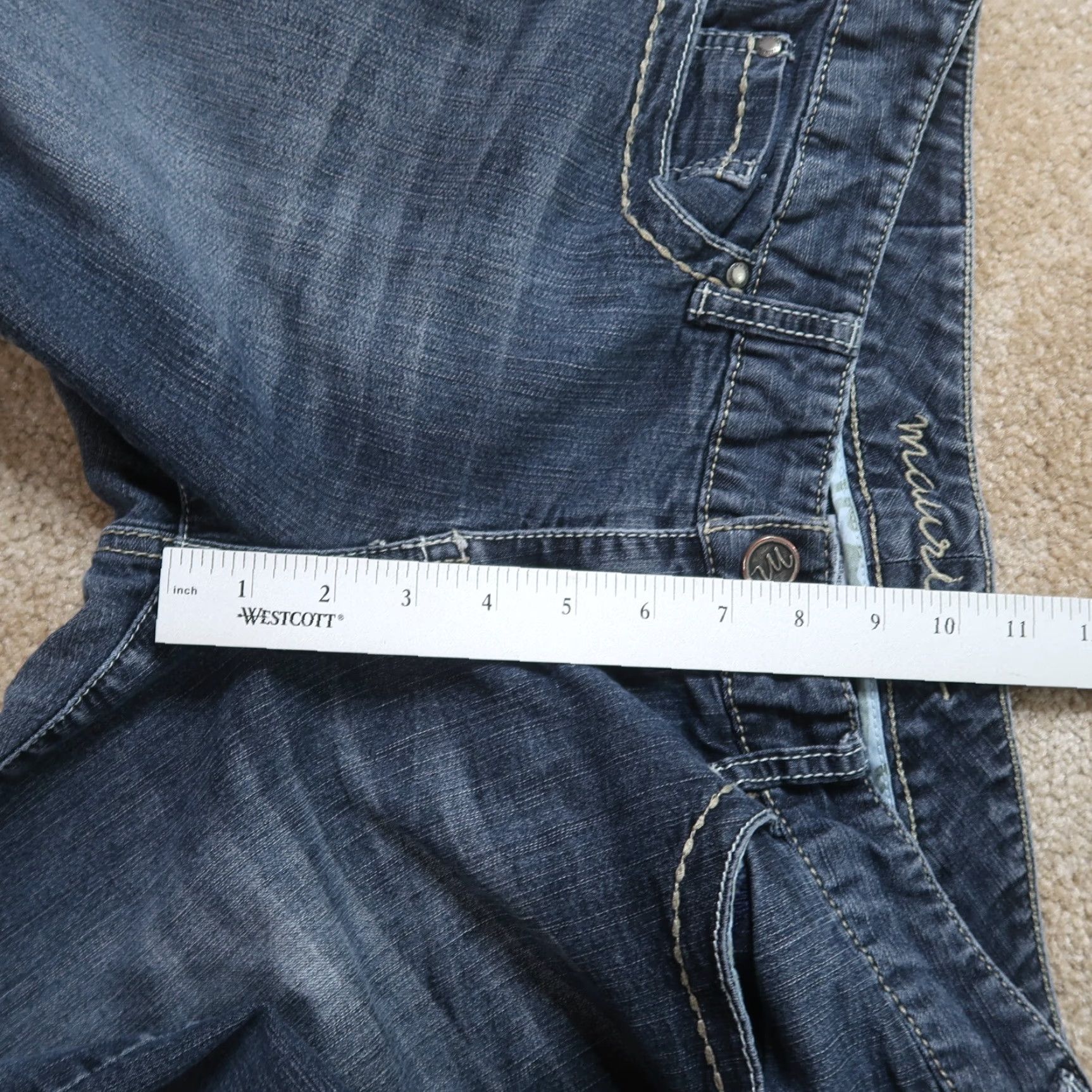 Vintage Maurices Women's Bootcut Jeans 9/10 Mid Rise Blue Denim Pants Size 32" / US 10 / IT 46 - 7 Thumbnail