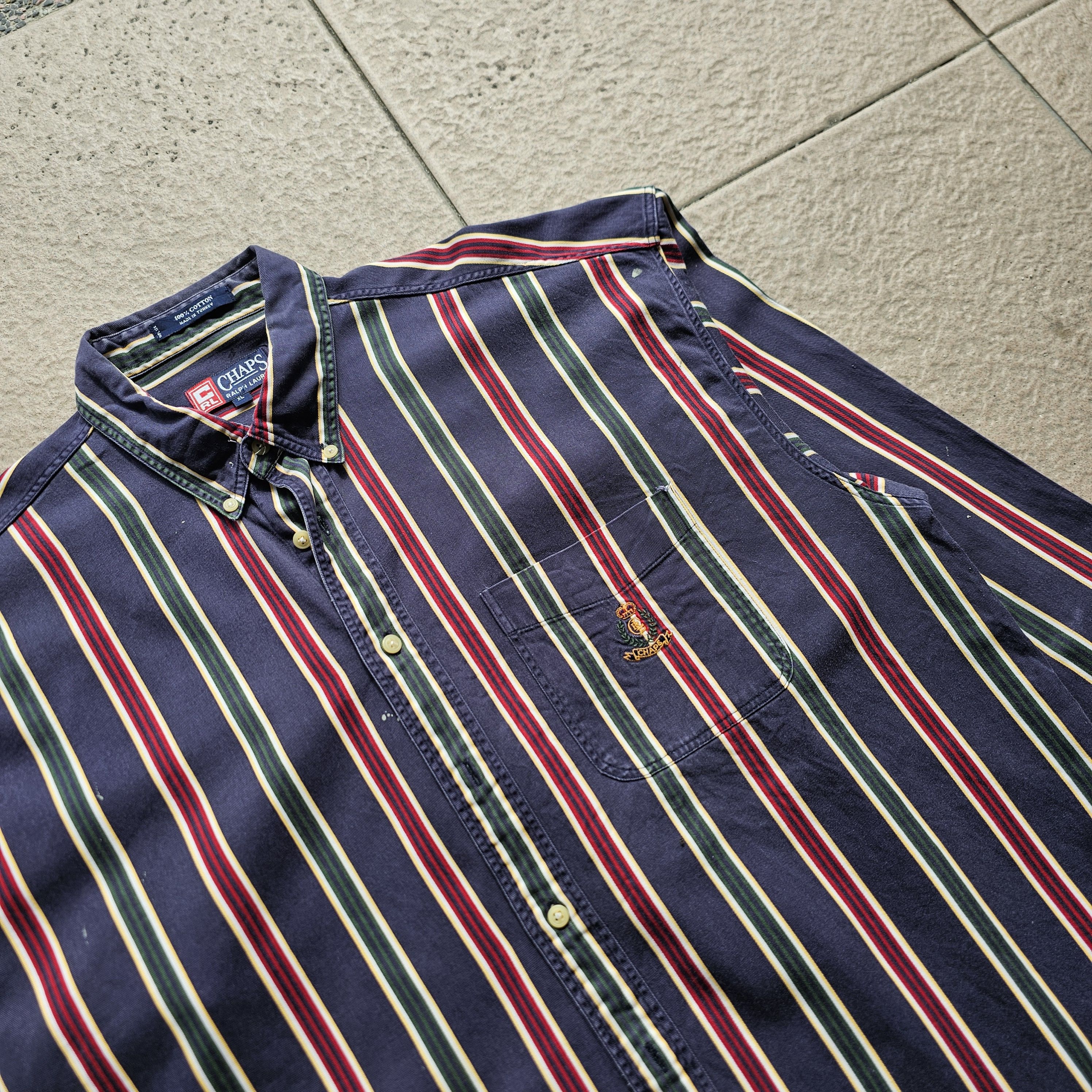 Chaps Ralph Lauren Vintage Chaps Ralph Lauren | Stripe Button up | XL Size US XL / EU 56 / 4 - 2 Thumbnail