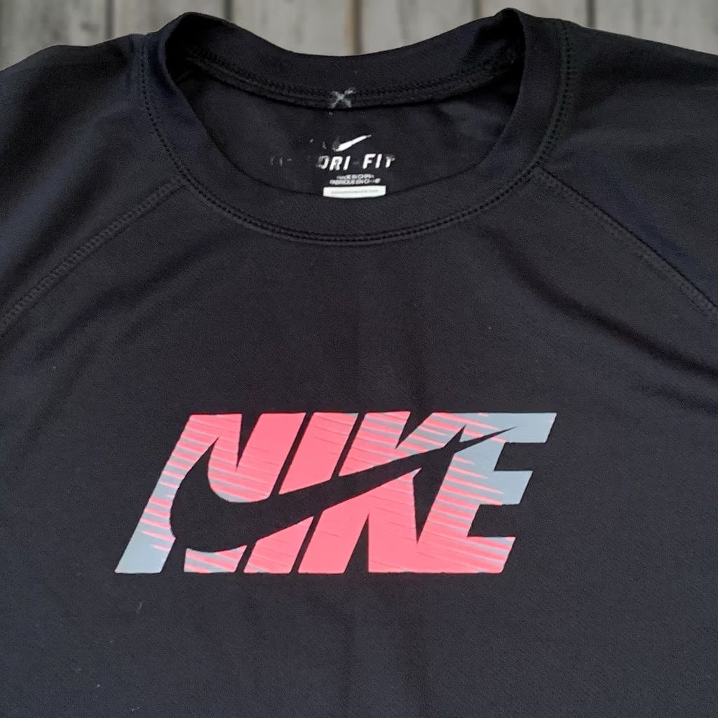 Nike Nike Dri-FIT Performance T-Shirt Mens Large Black Swoosh Training Gym Center Size US L / EU 52-54 / 3 - 1 Thumbnail