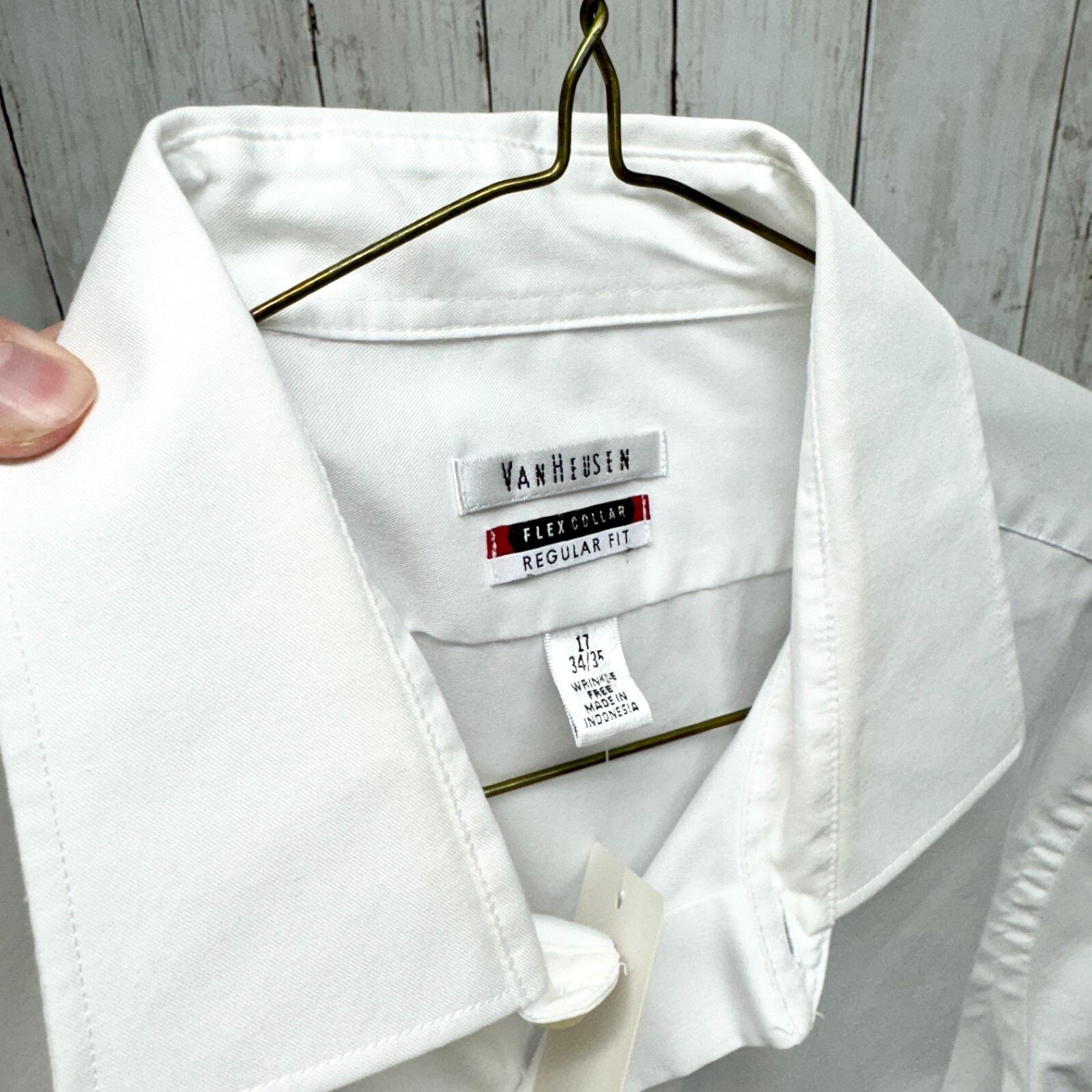 Van Heusen Van Heusen Shirt 17 34/36 Regular Fitting White Flex Collar Size US S / EU 44-46 / 1 - 4 Thumbnail