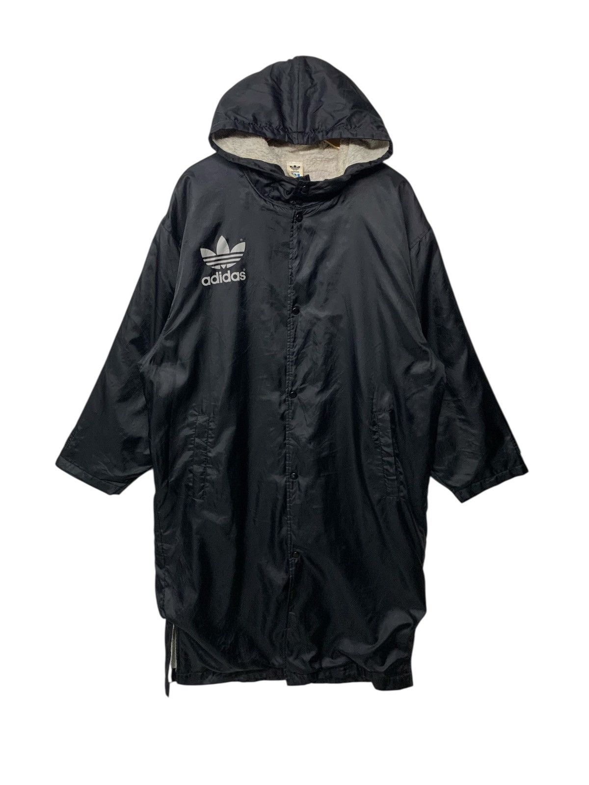 Adidas Vintage 90's Adidas Big Logo Snap Button Coach Jacket Size US L / EU 52-54 / 3 - 3 Thumbnail