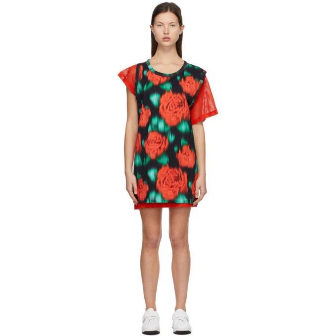 Kenzo o1y1025 Floral-Print Mini Dress in Multicolor Size S / US 4 / IT 40 - 1 Thumbnail