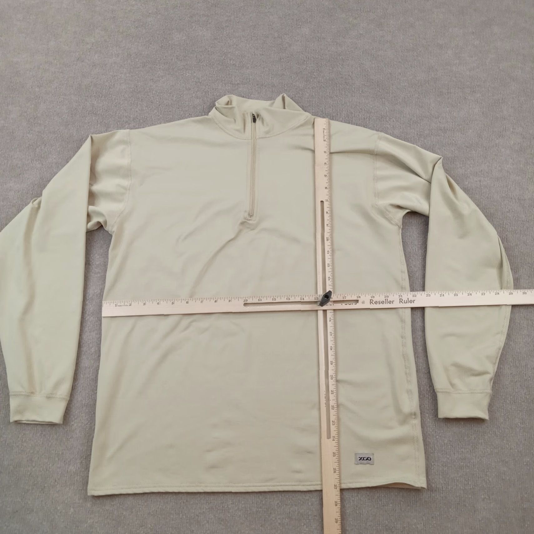 Layer 8 XGO Golf Long Sleeve Mock Neck Pullover Shirt Mens Large Beige Base Layer Size US L / EU 52-54 / 3 - 2 Thumbnail