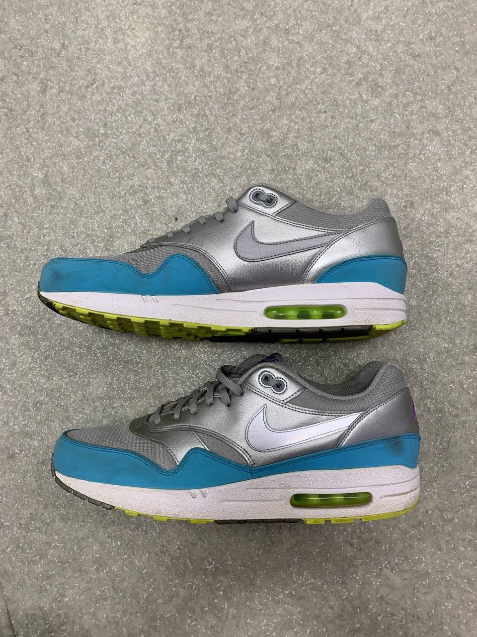 Nike Nike Air Max 1 FB 'Silver Current Blue' Size US 12 / EU 45 - 2 Thumbnail