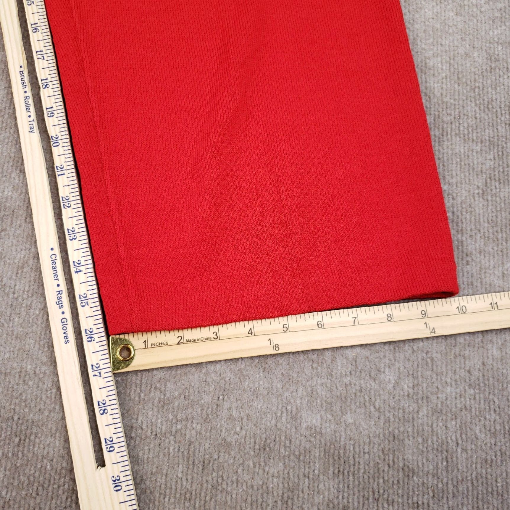 Vintage St John Sport Women's Large Red Stretch Pants Elastic Waist Drawstring Straight Leg Ankle Style Size 36" / US 14 / IT 50 - 3 Thumbnail