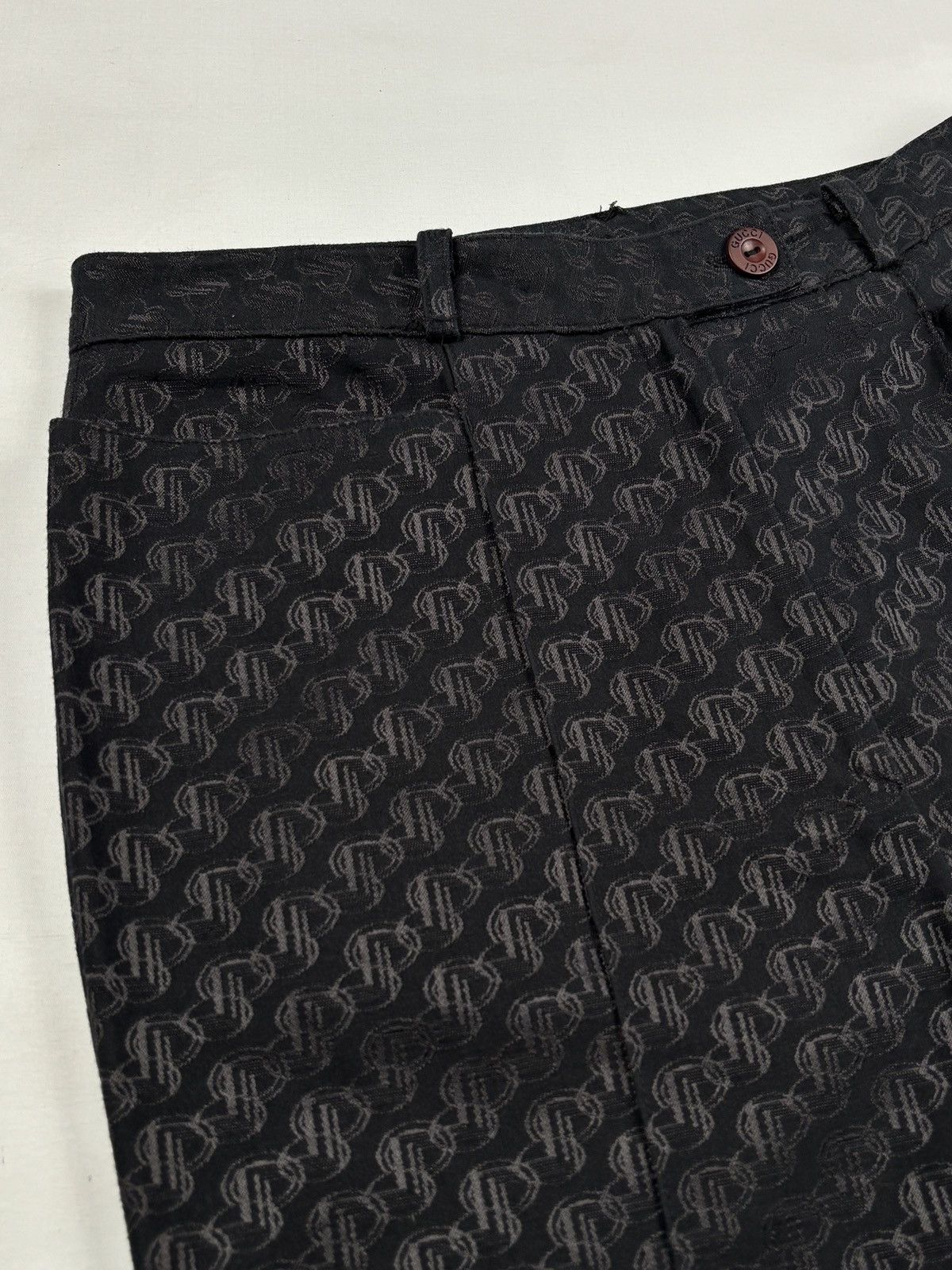 Gucci Tom Ford - 2000s Jacquard Pattern Trousers Size US 29 - 4 Thumbnail