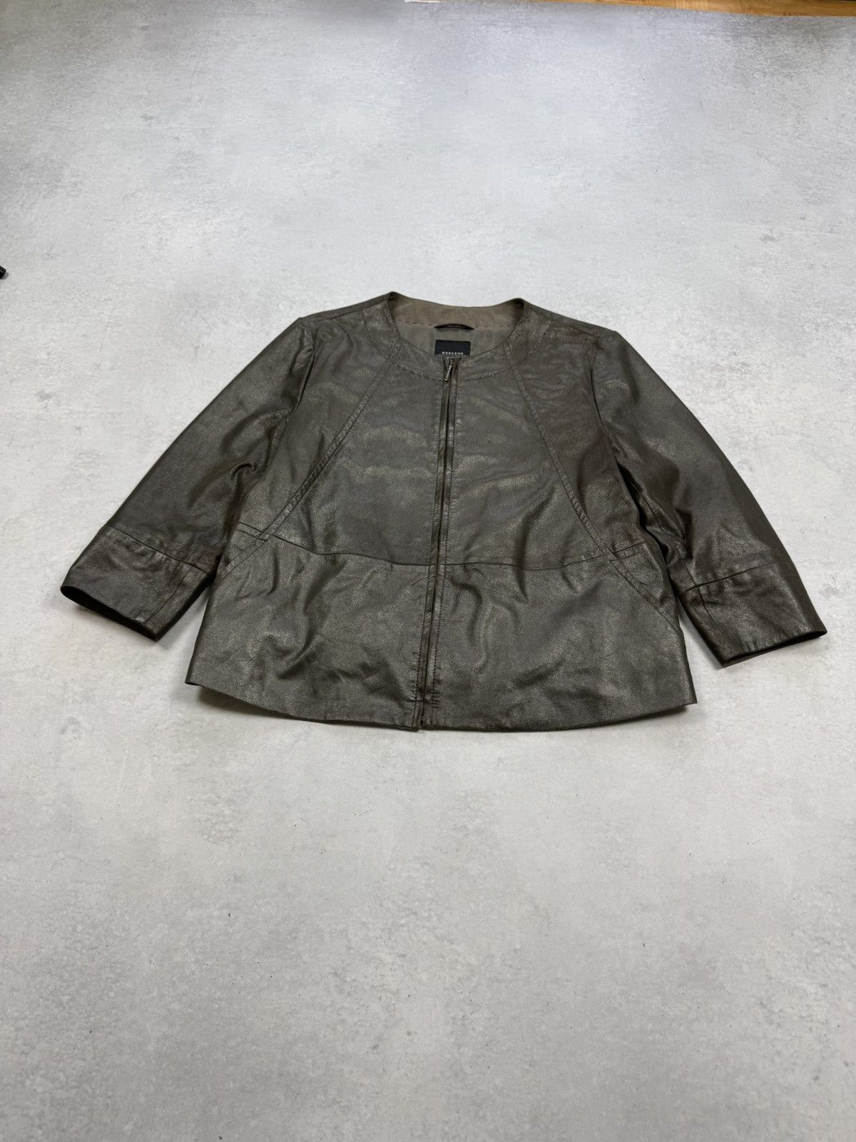 Weekend Max Mara Weekend Max Mara Leather Jacket Size XL / US 12-14 / IT 48-50 - 2 Thumbnail