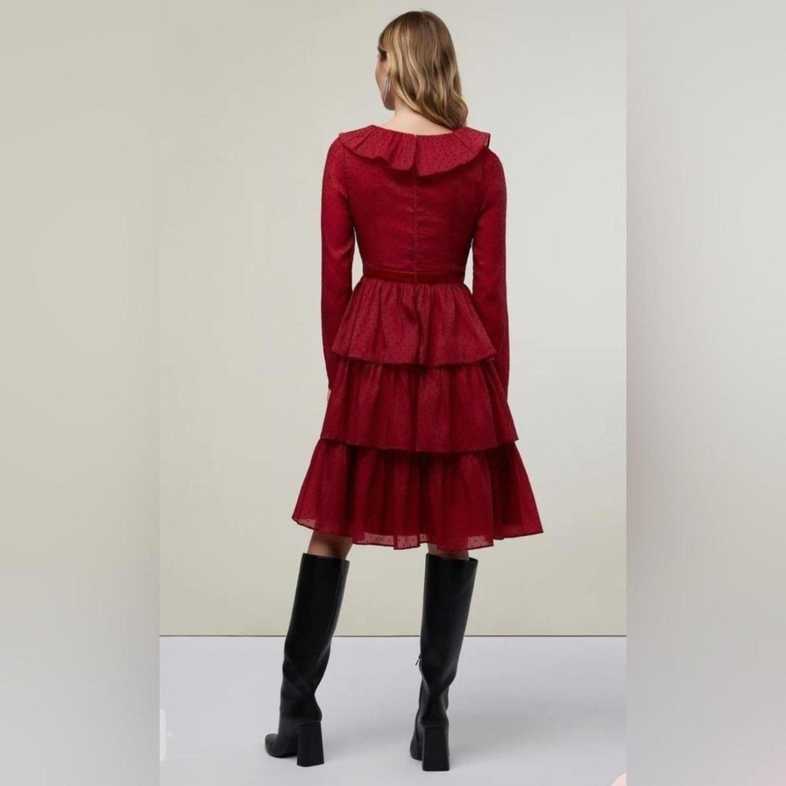 Other Rachel parcell Women's Red Black Polka Dot Long Sleeve 8 Size M / US 6-8 / IT 42-44 - 7 Thumbnail