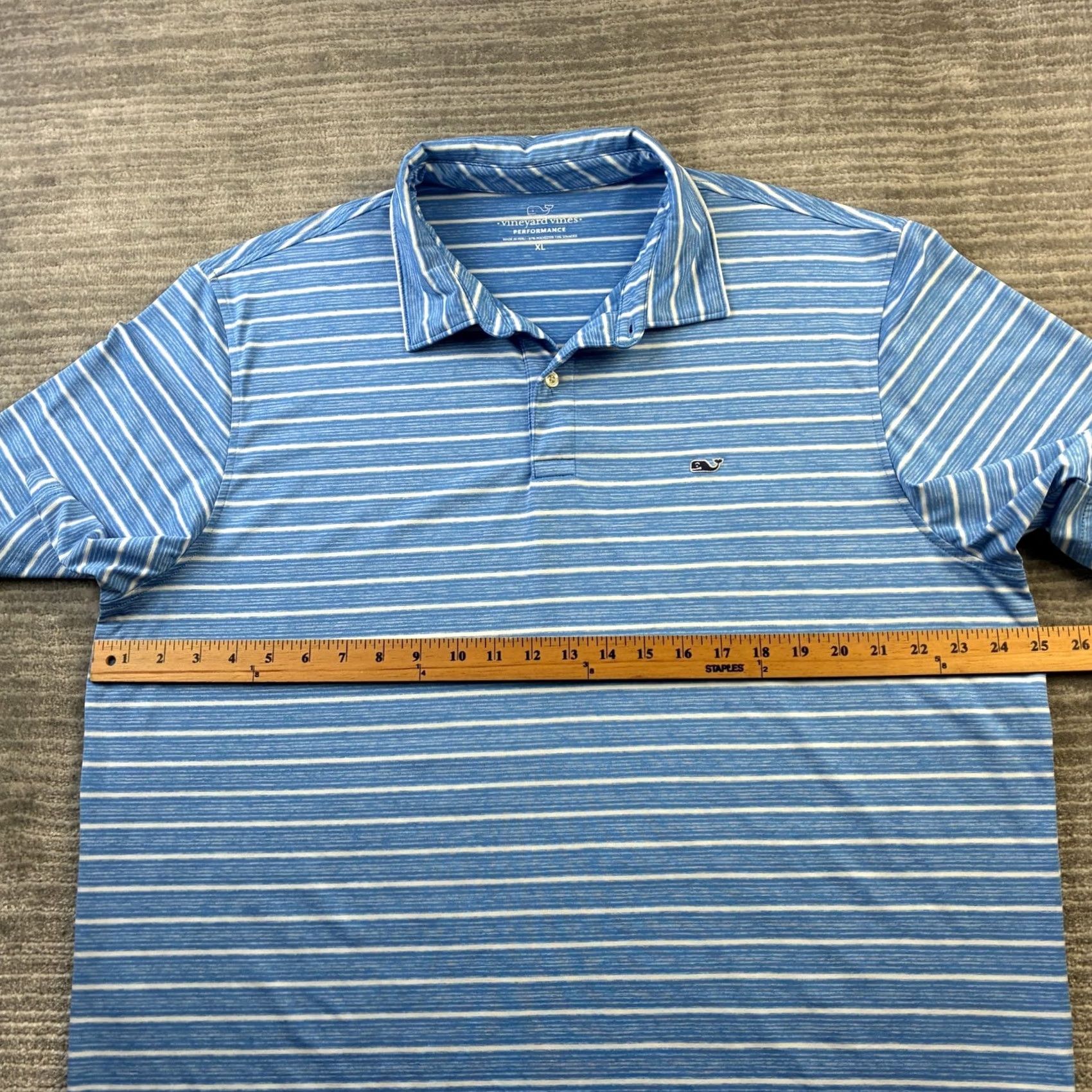 Vineyard Vines Vineyard Vines Polo Shirt Mens XL Blue Striped Golf Performance Short Sleeve Mulit-Label Logo Casual Activewear Shirt Size US XL / EU 56 / 4 - 7 Thumbnail