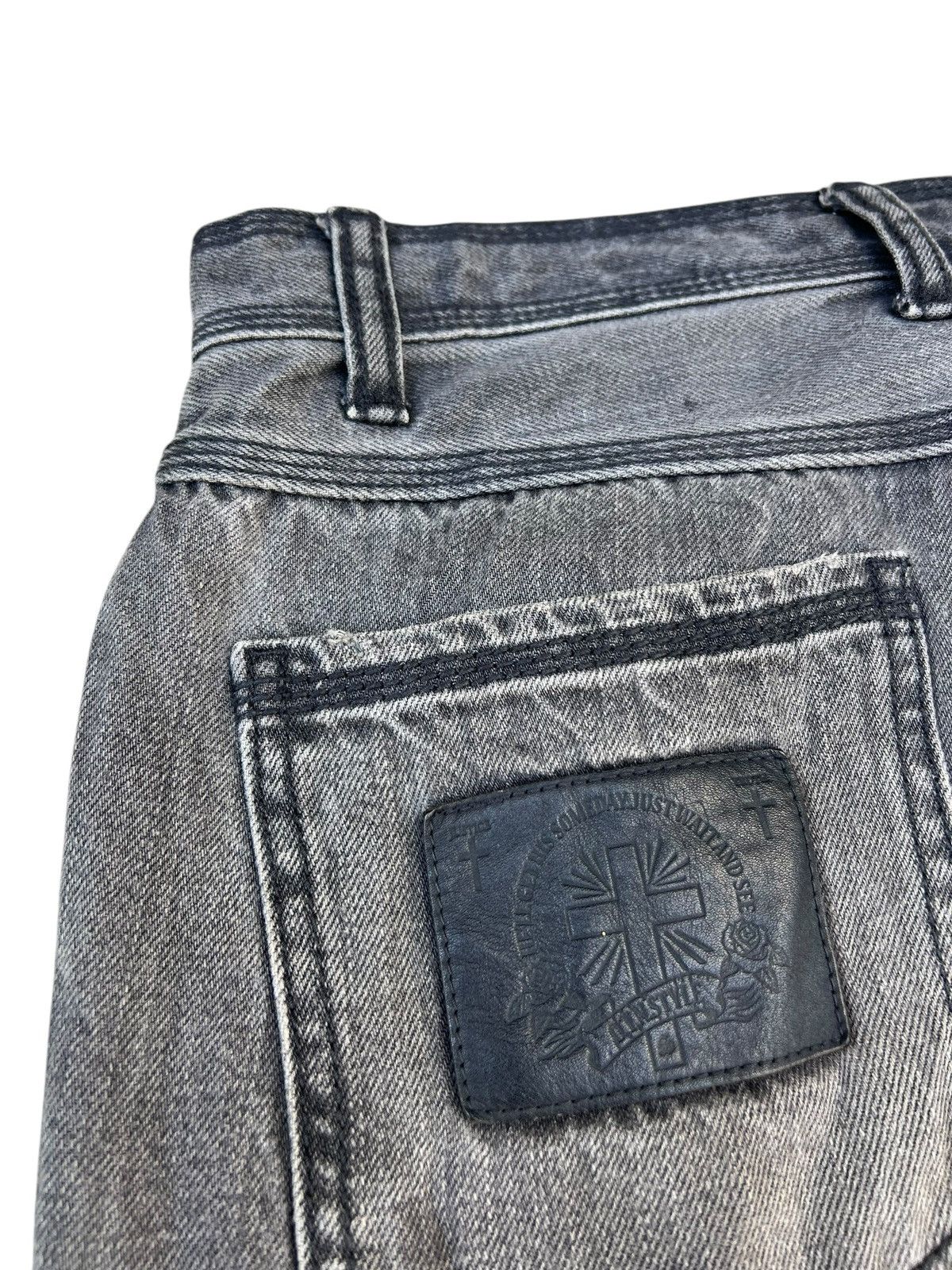 Vintage Of The Neige- Style Japan Rips Distress Denim Bootcut Jeans Size US 31 - 14 Thumbnail