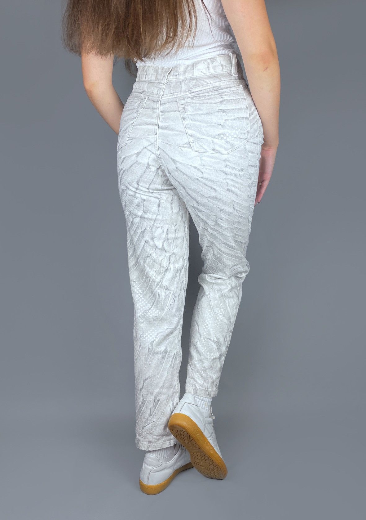 Roberto Cavalli Vintage Roberto Cavalli Feathers Wings Pattern Shine Pants M Size 28" / US 6 / IT 42 - 6 Thumbnail